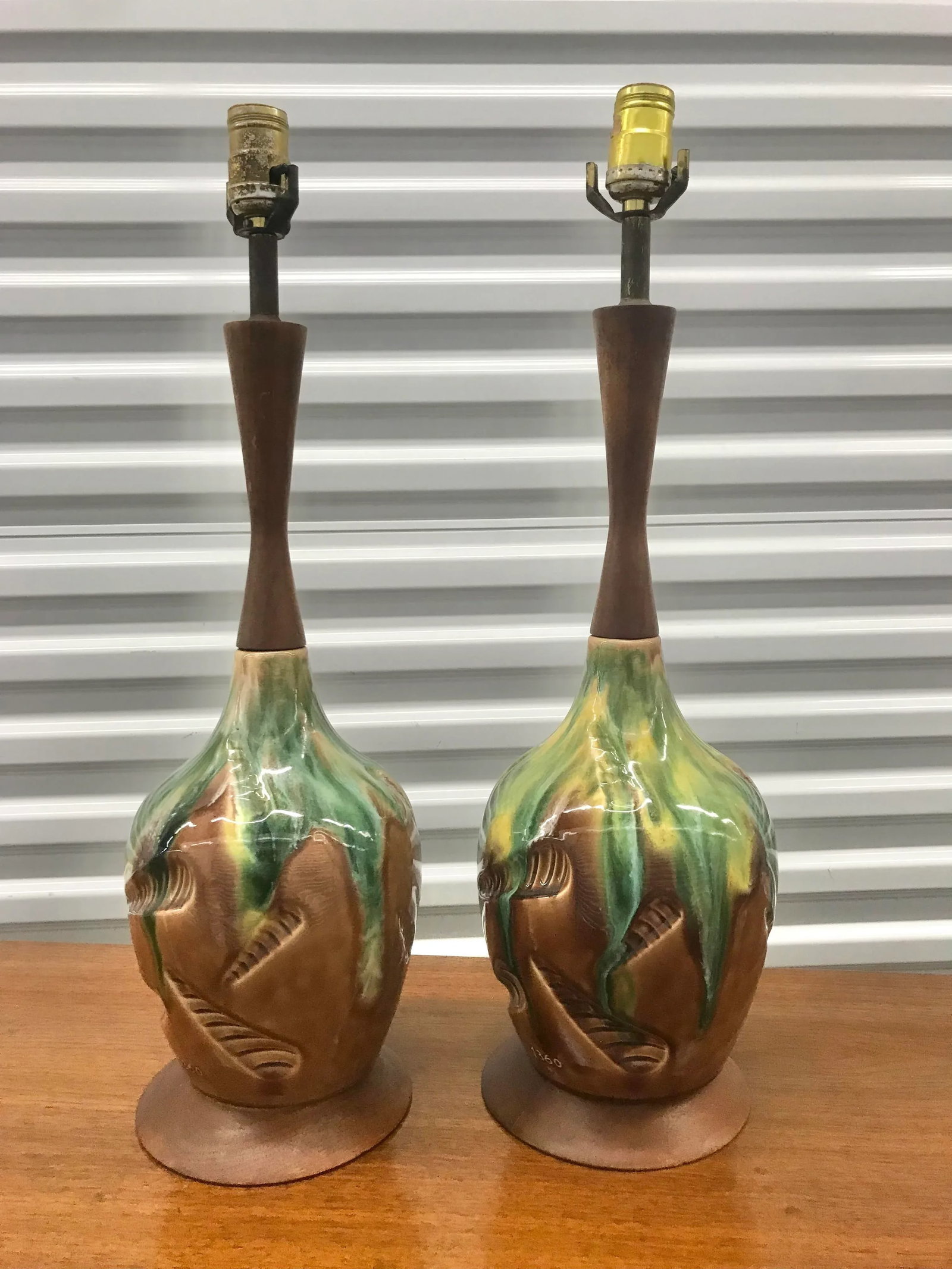 1960s Mid-Century Modern Lamps - a Pair - 11