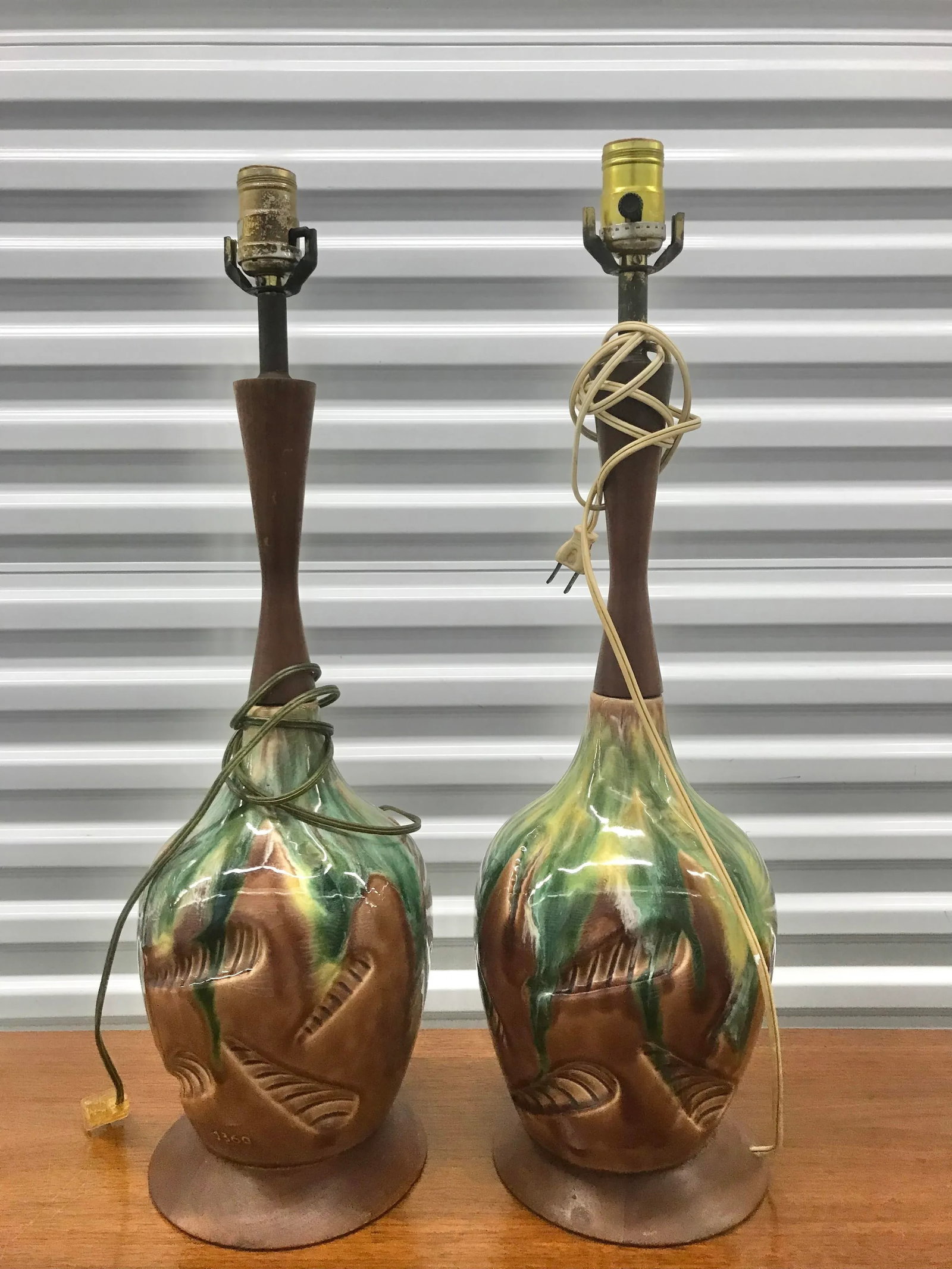 1960s Mid-Century Modern Lamps - a Pair - 9