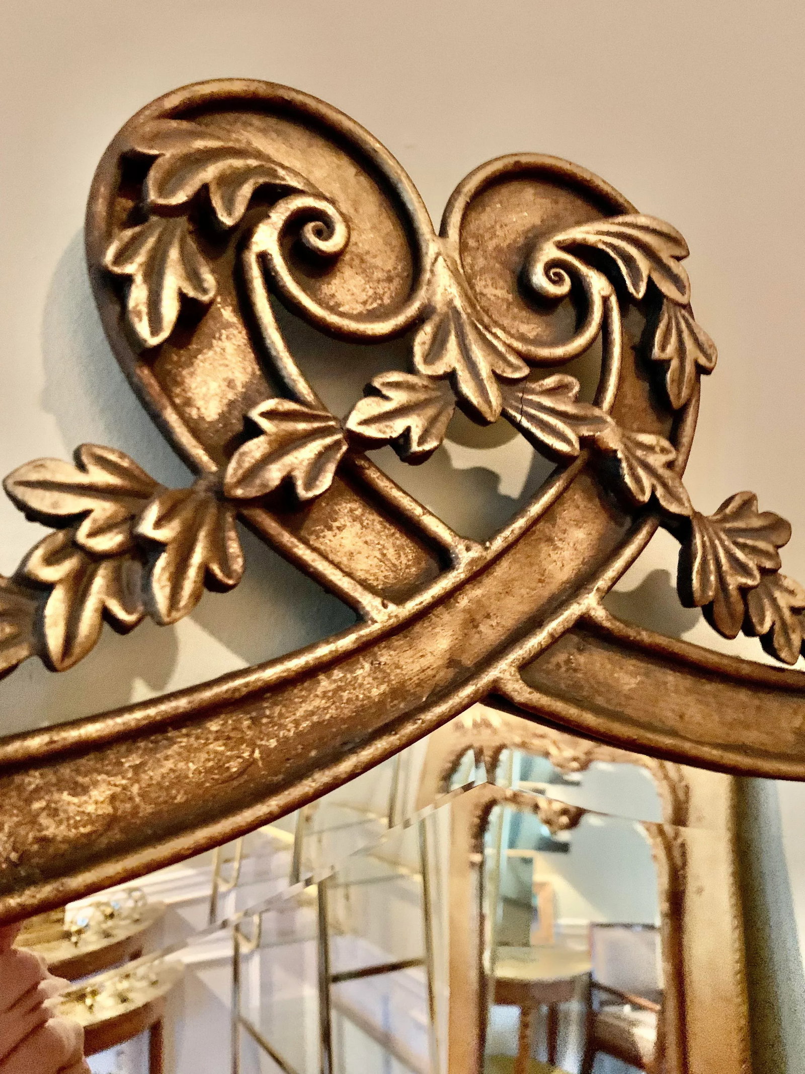 Vintage Gilt Mirror With Beveled Glass - 3
