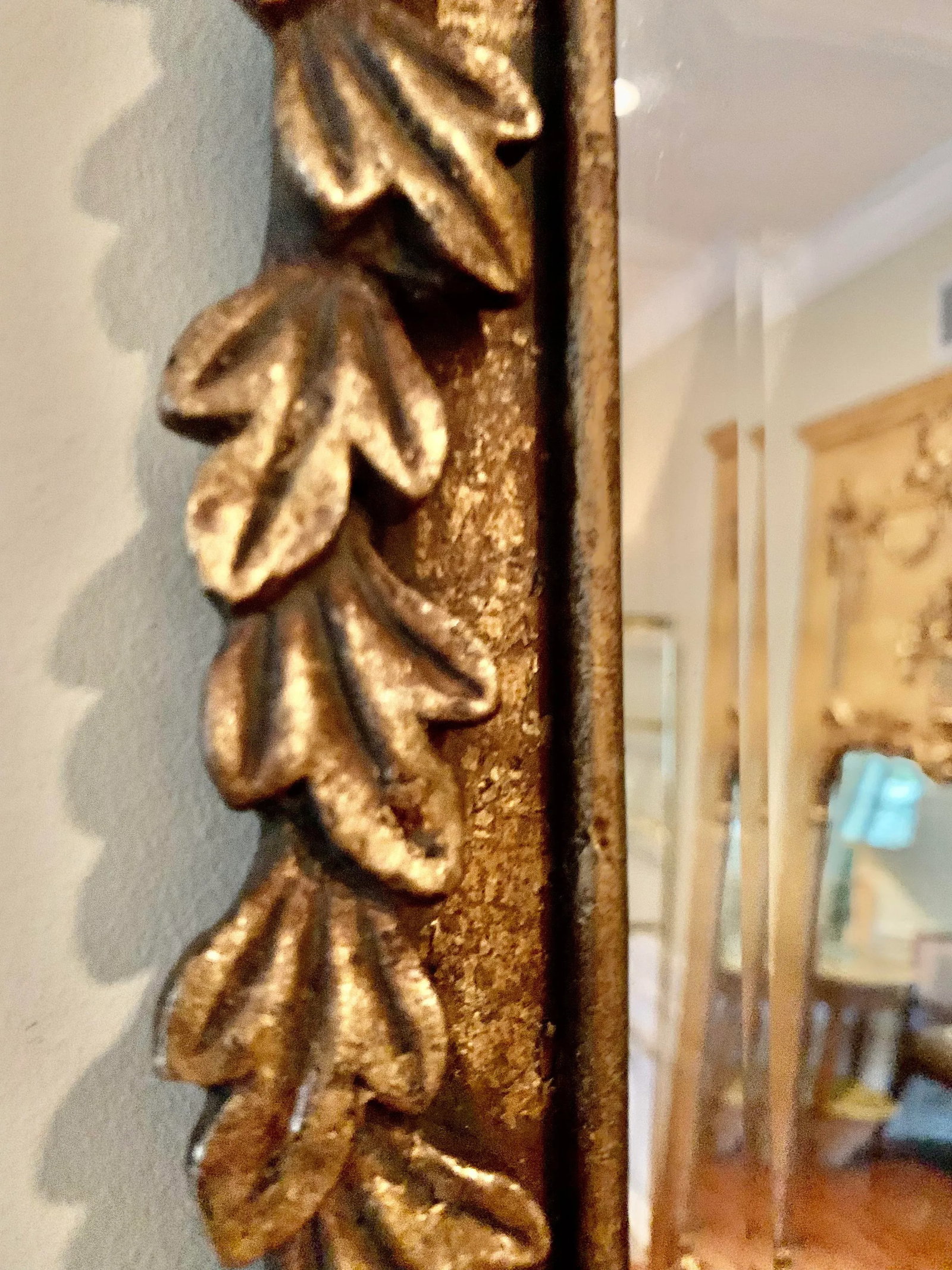 Vintage Gilt Mirror With Beveled Glass - 4