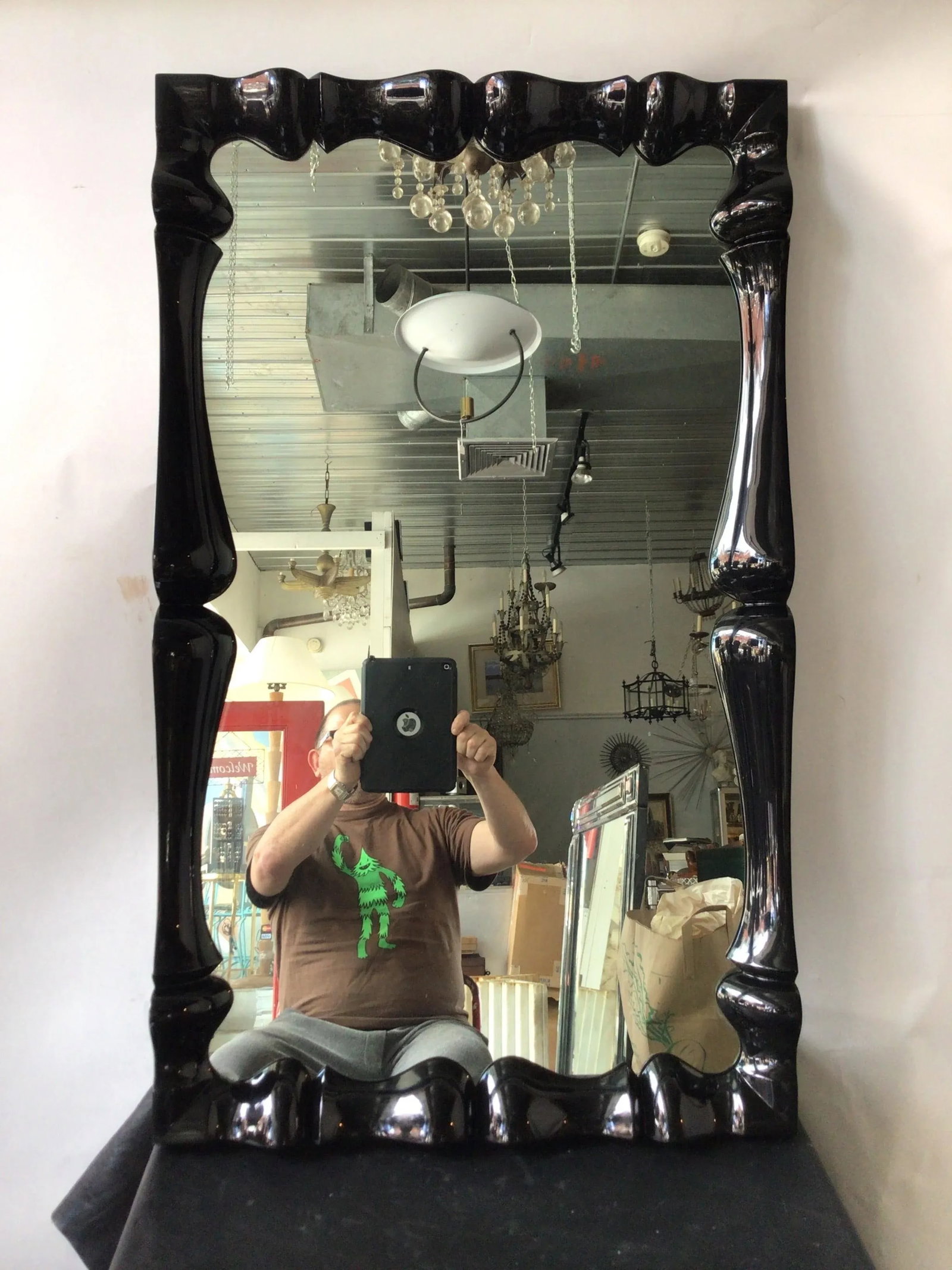 1990s Reeves Art & Design Black Louis Louis Mirror - 10