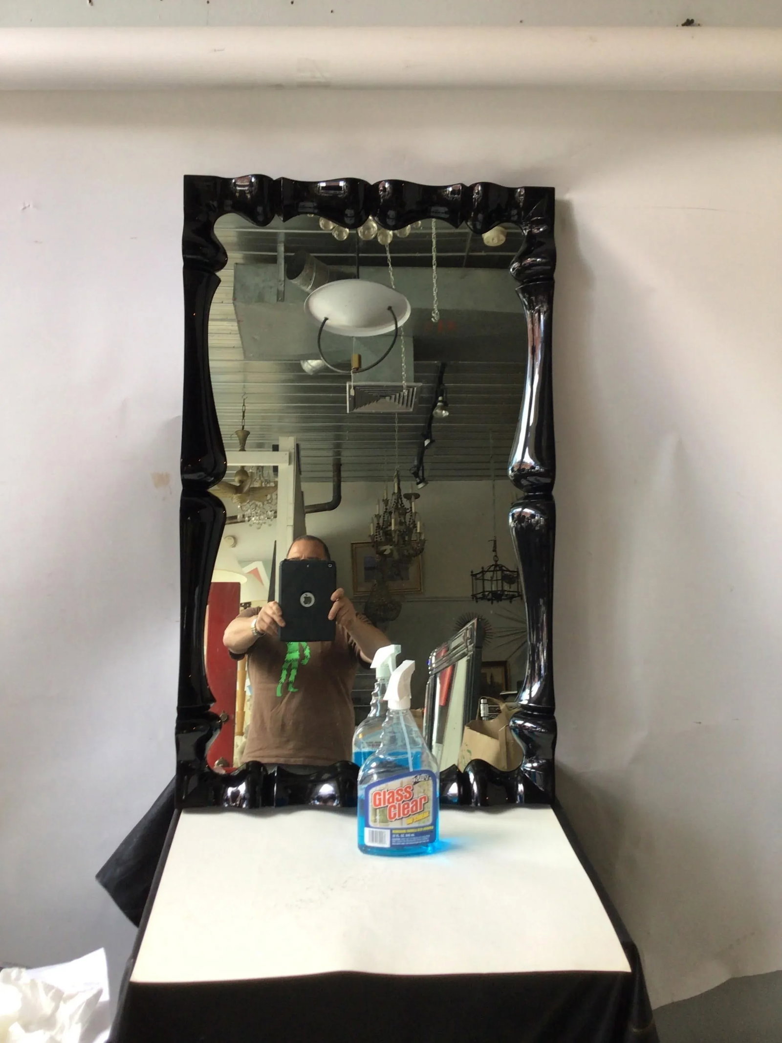 1990s Reeves Art & Design Black Louis Louis Mirror - 4