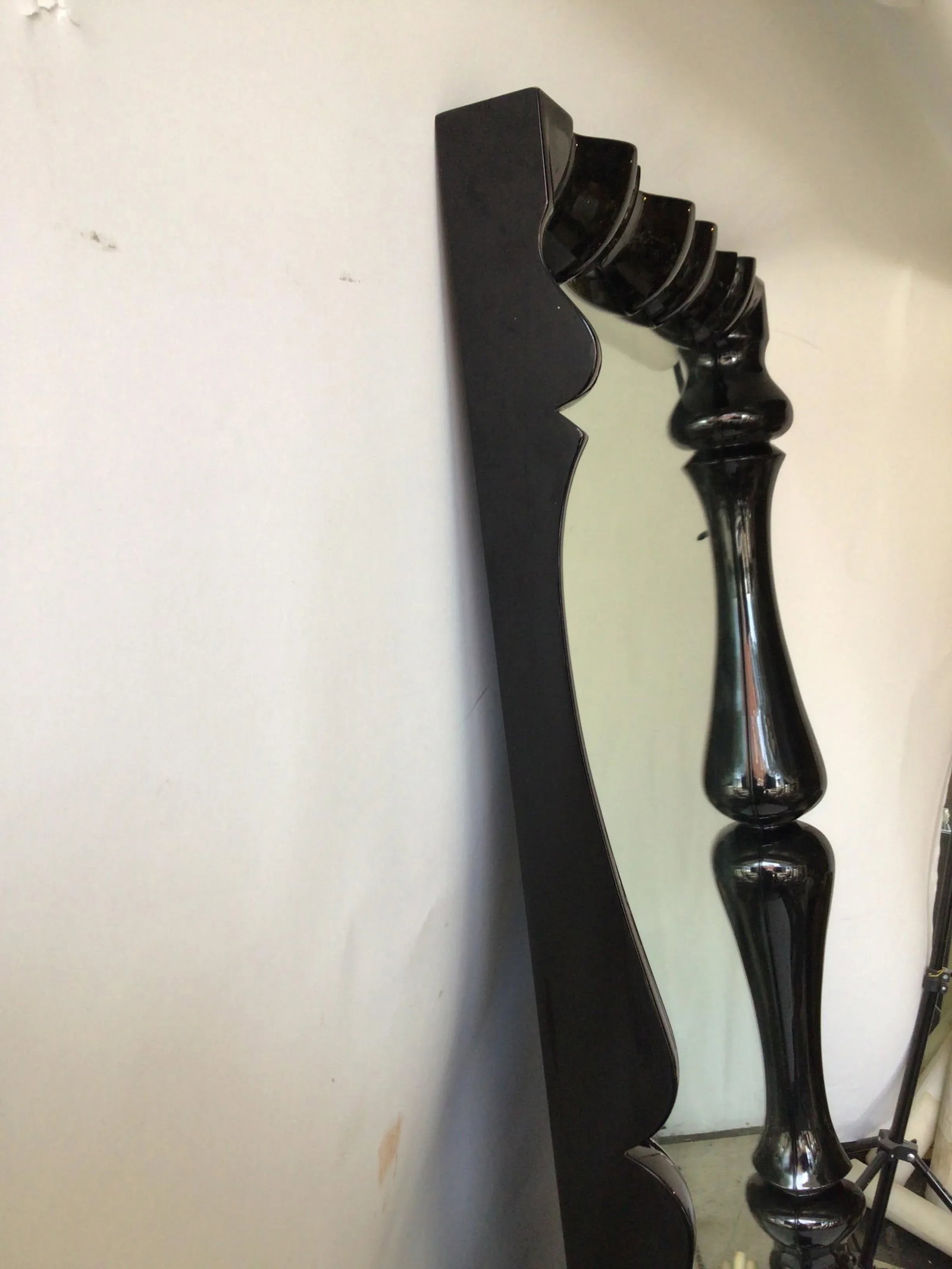 1990s Reeves Art & Design Black Louis Louis Mirror - 6