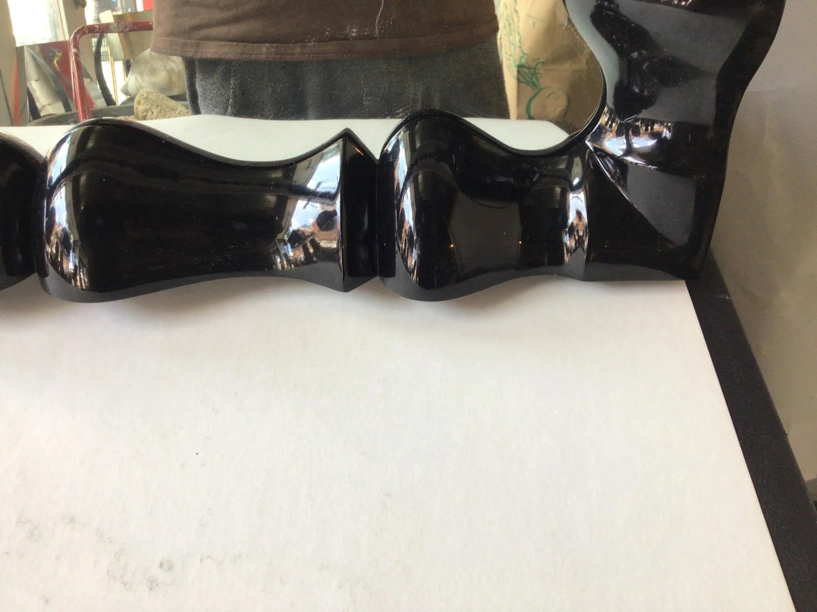 1990s Reeves Art & Design Black Louis Louis Mirror - 7