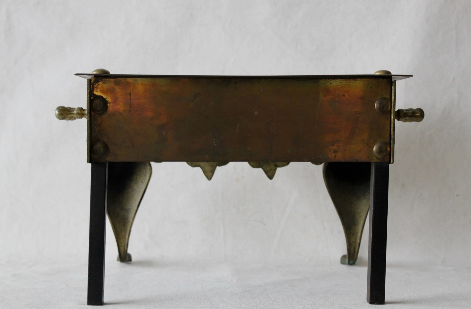 Vintage Victorian English Style Brass Fireplace Footman Kettle Trivet - 6