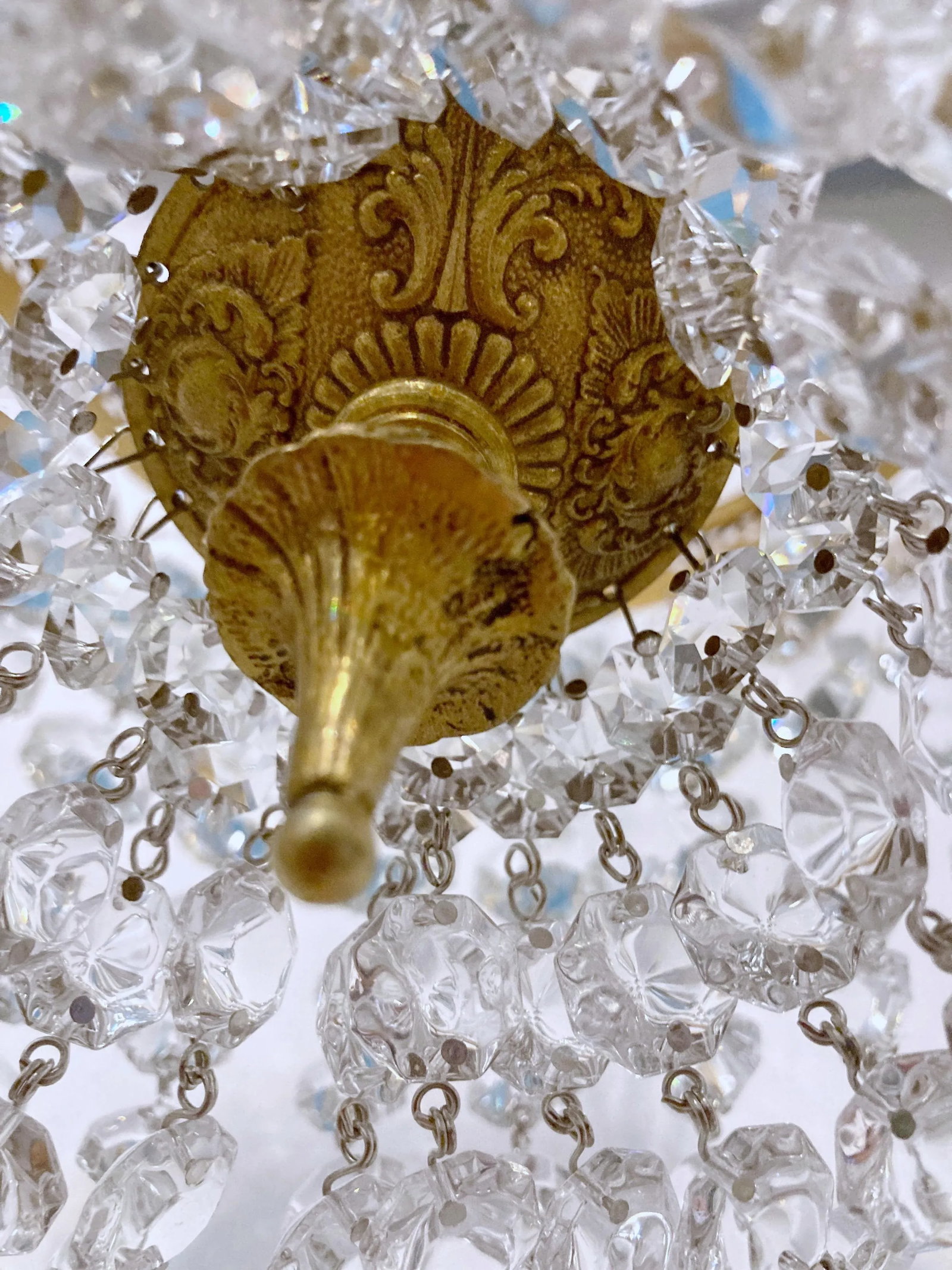 1950s Italian Brass Basket Chandelier - 6