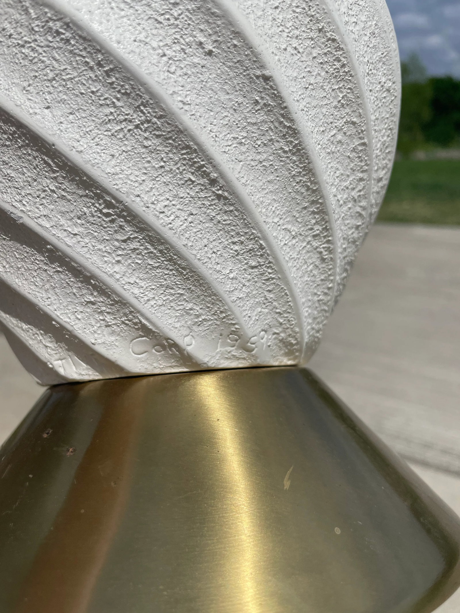 Mid Century Quartite Creative Corp Spiral Chalkware Table Lamps - a Pair - 6