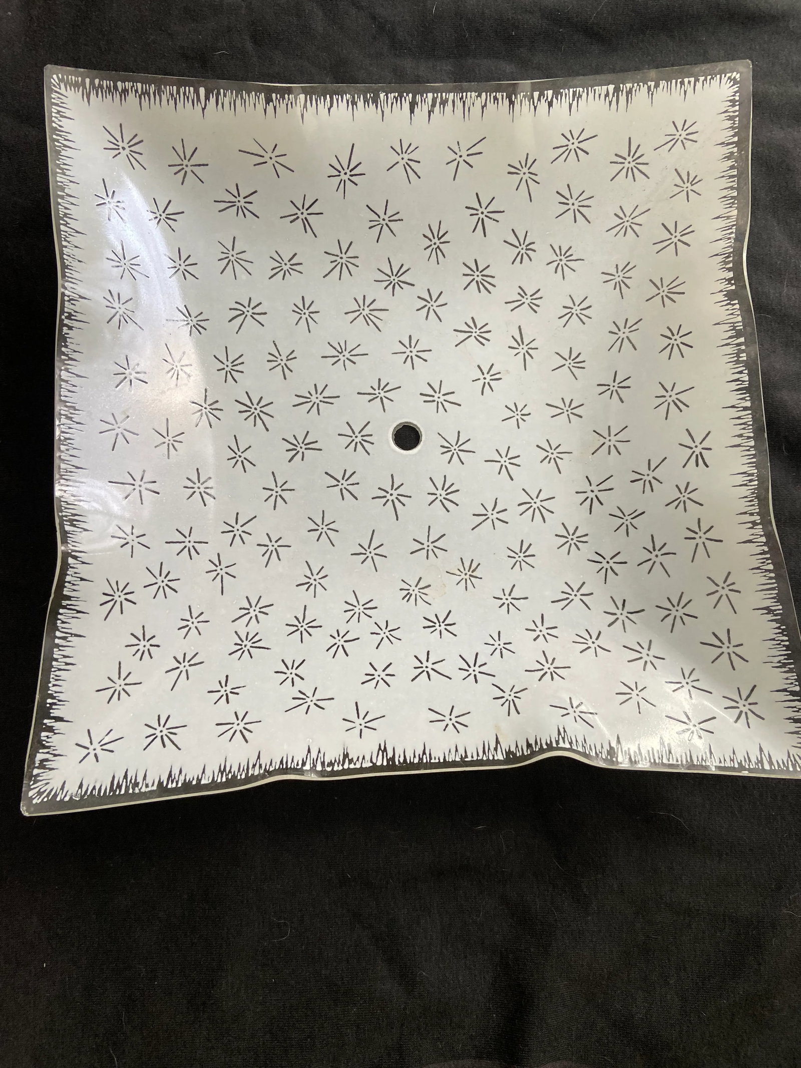 Mid-20th Century Glass Starburst Ceiling Fixture Shade - 3