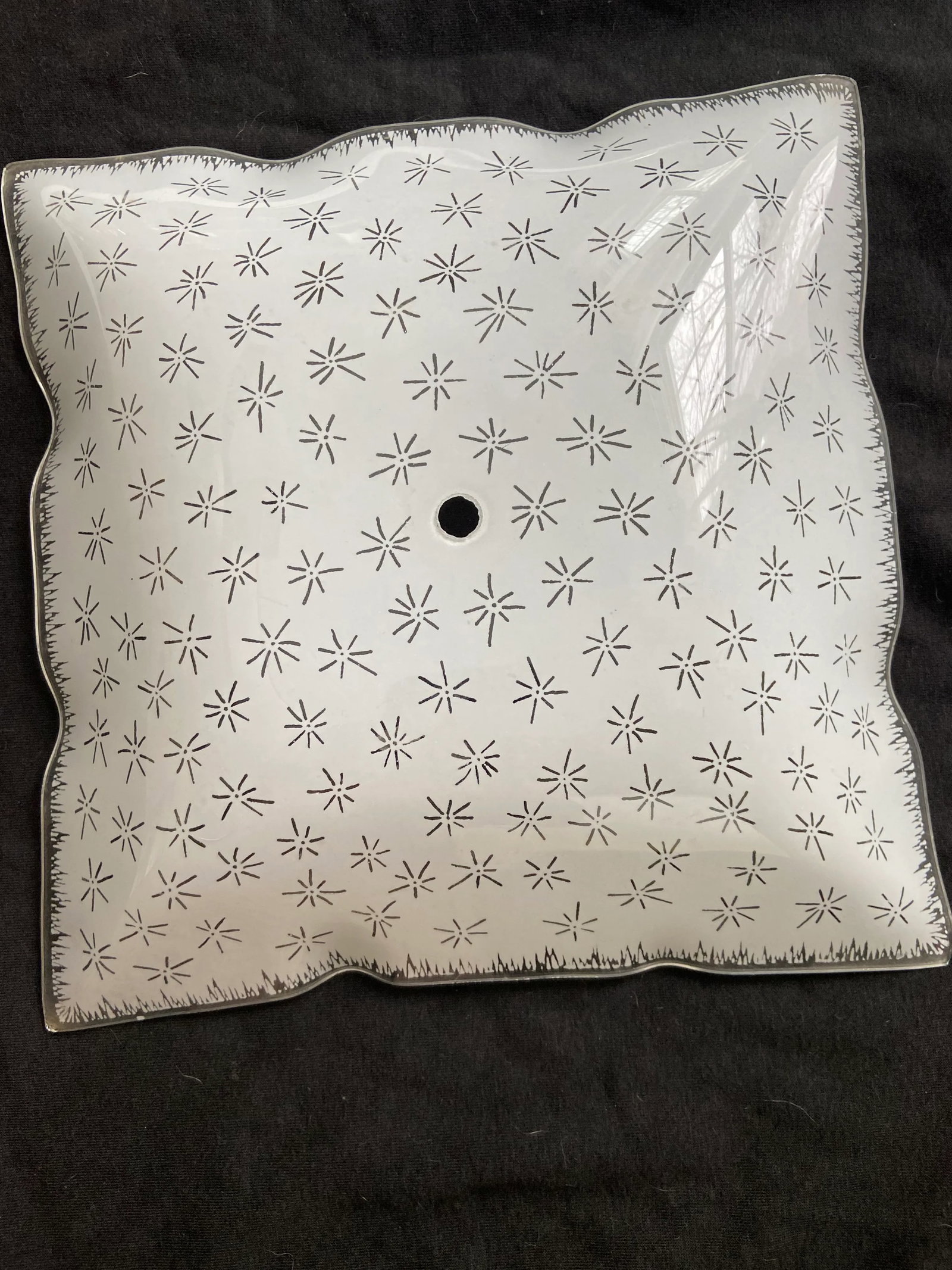 Mid-20th Century Glass Starburst Ceiling Fixture Shade - 6