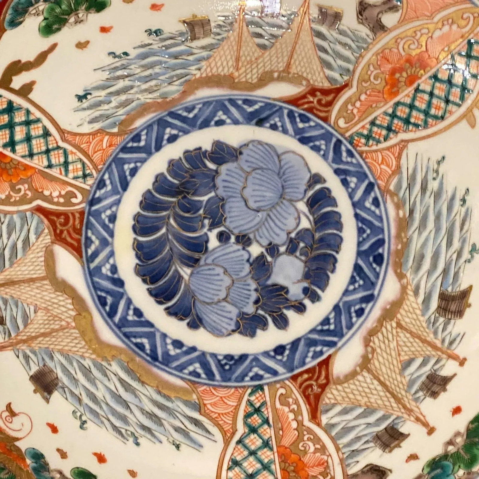 Japanese Meiji Period Imari Porcelain Harger / Plate - 3