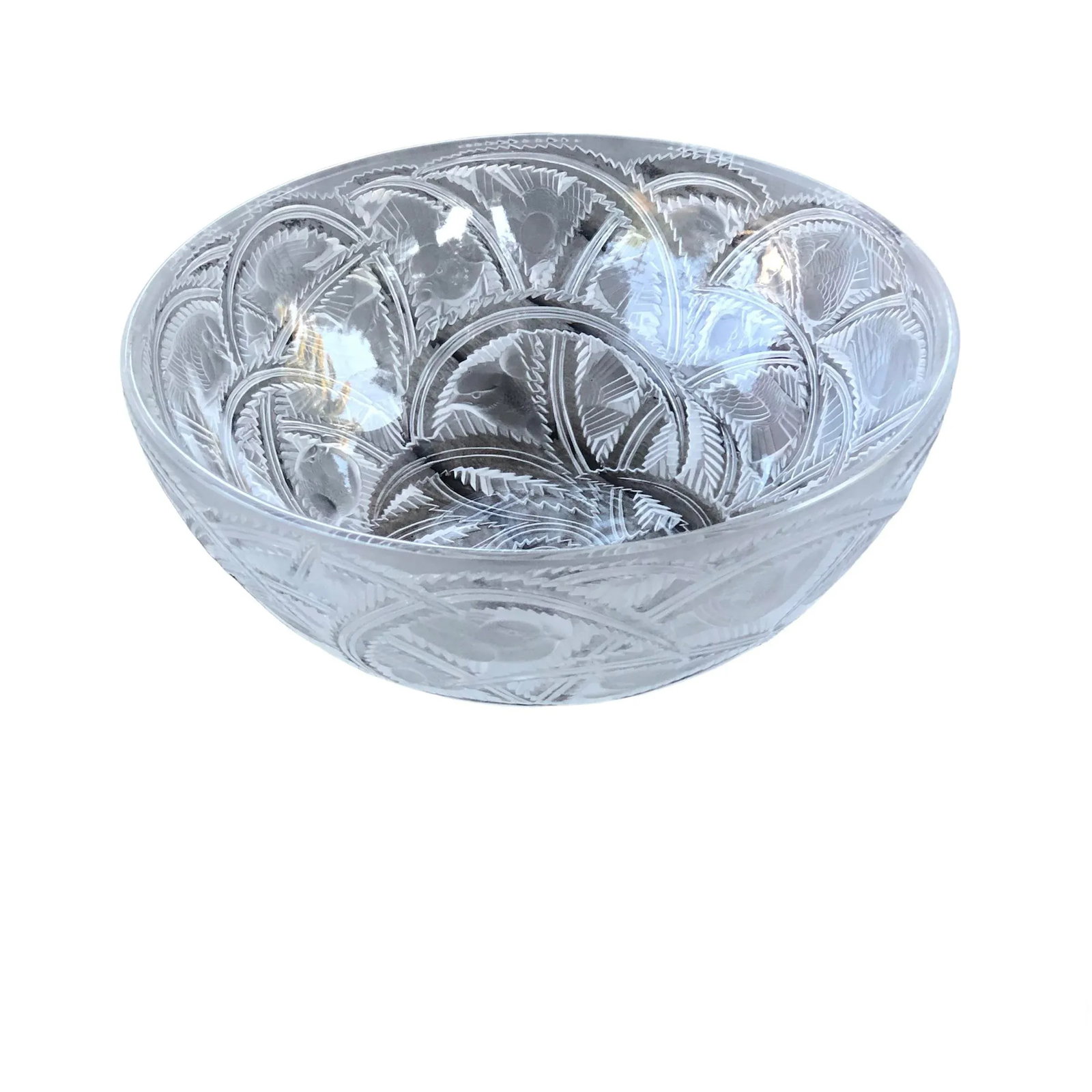 Lalique Crystal Pinsons Bird Bowl - 7