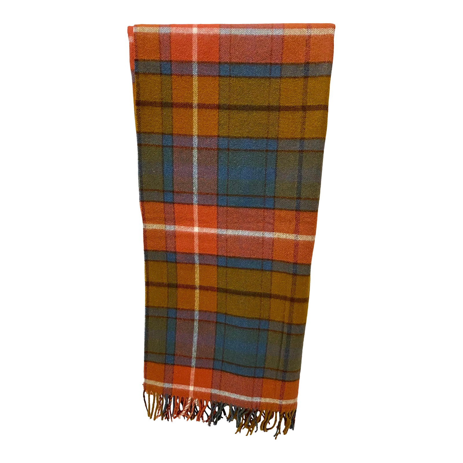 Soft Merino Lambswool Throw in a Colorful Modern Plaid Pattern - Made in England: Super Soft Merino Wool Throw In A Colorful Modern Take On The Plaid Pattern. Made in England A versatile throw in a colorful modern plaid pattern. The colors are red, blue, brown, cream & black. It