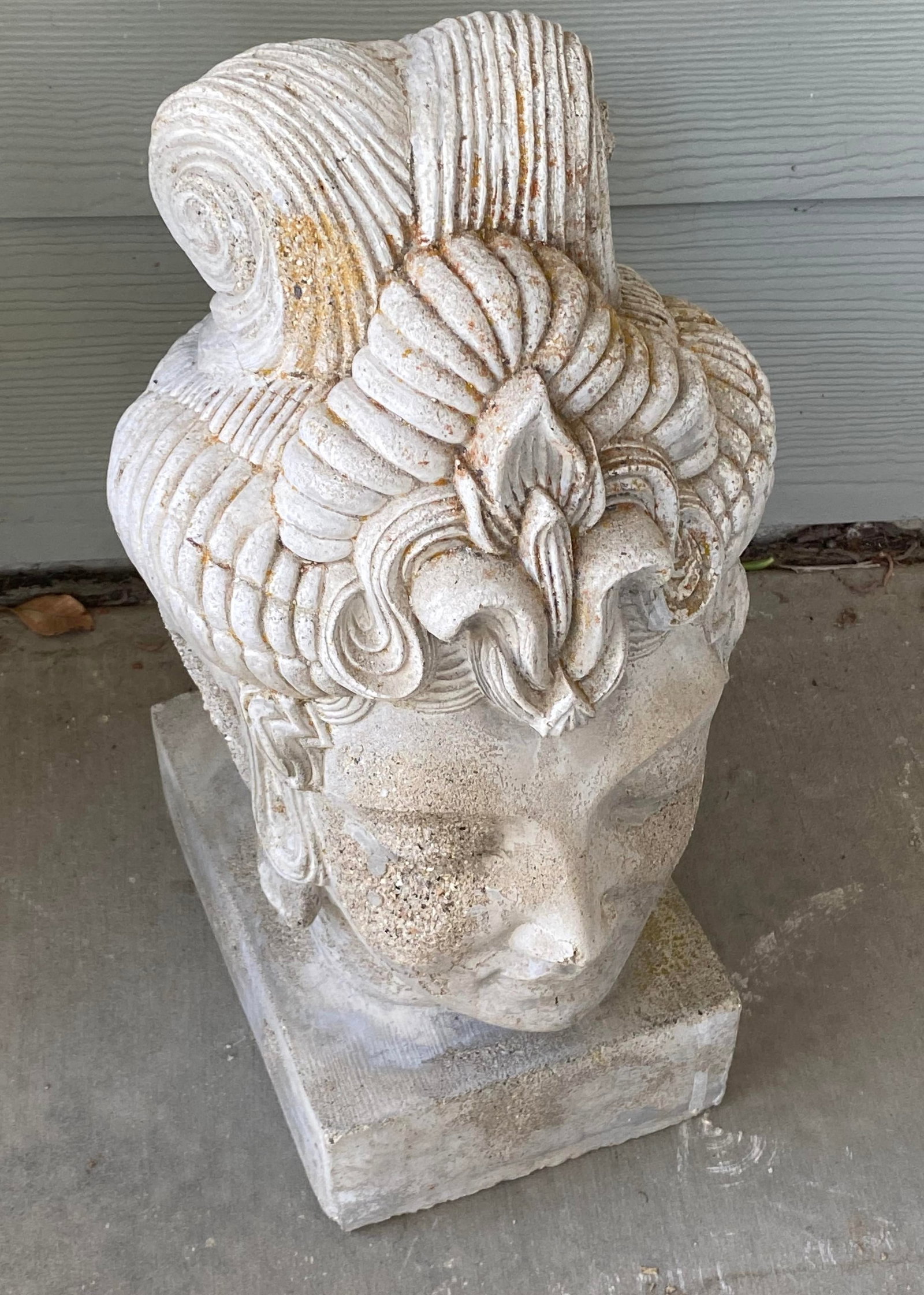Sculptural Stone Garden Buddha Head - 6