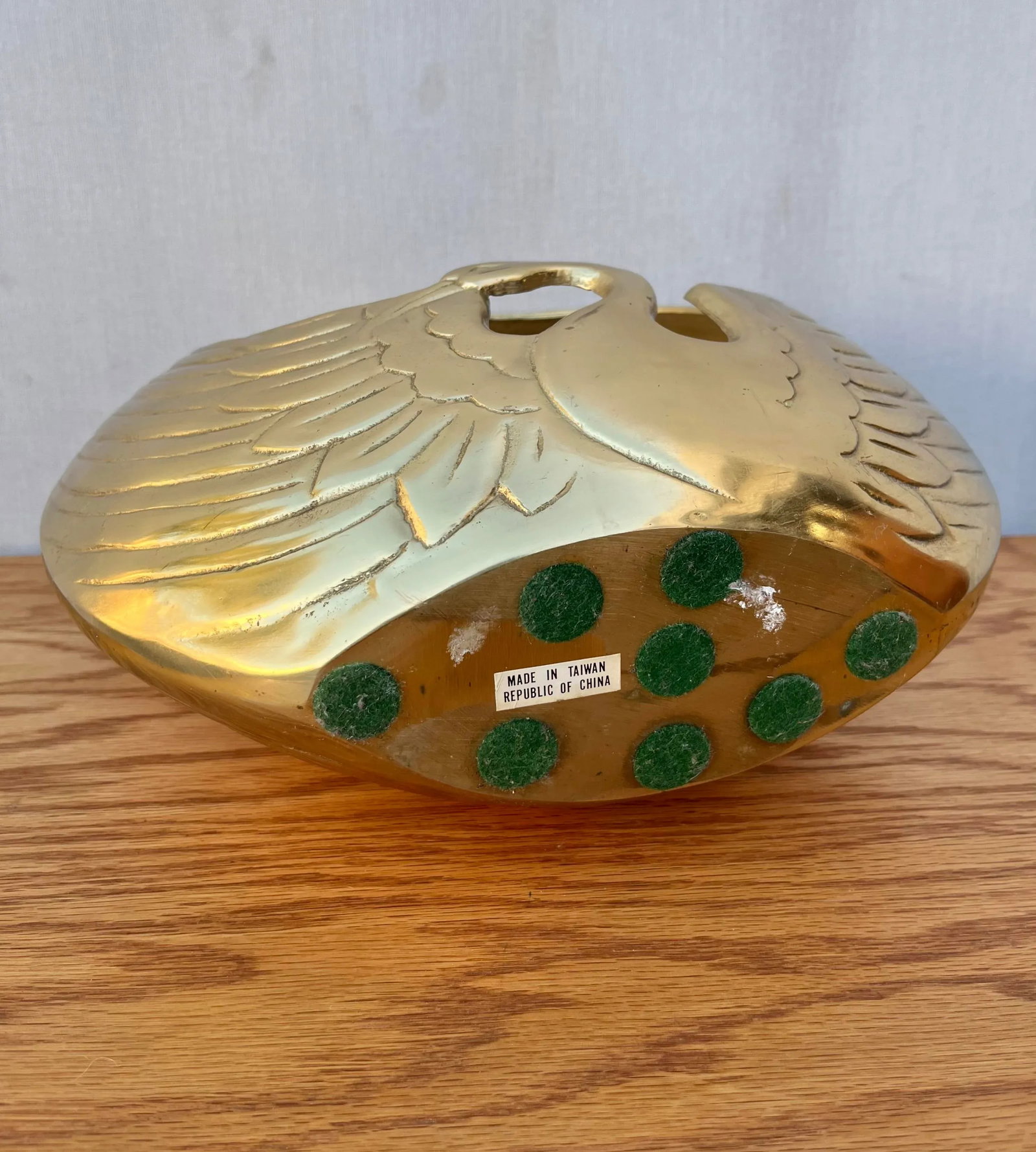 Vintage Hollywood Regency Brass Egret Basket /Centerpiece. - 10