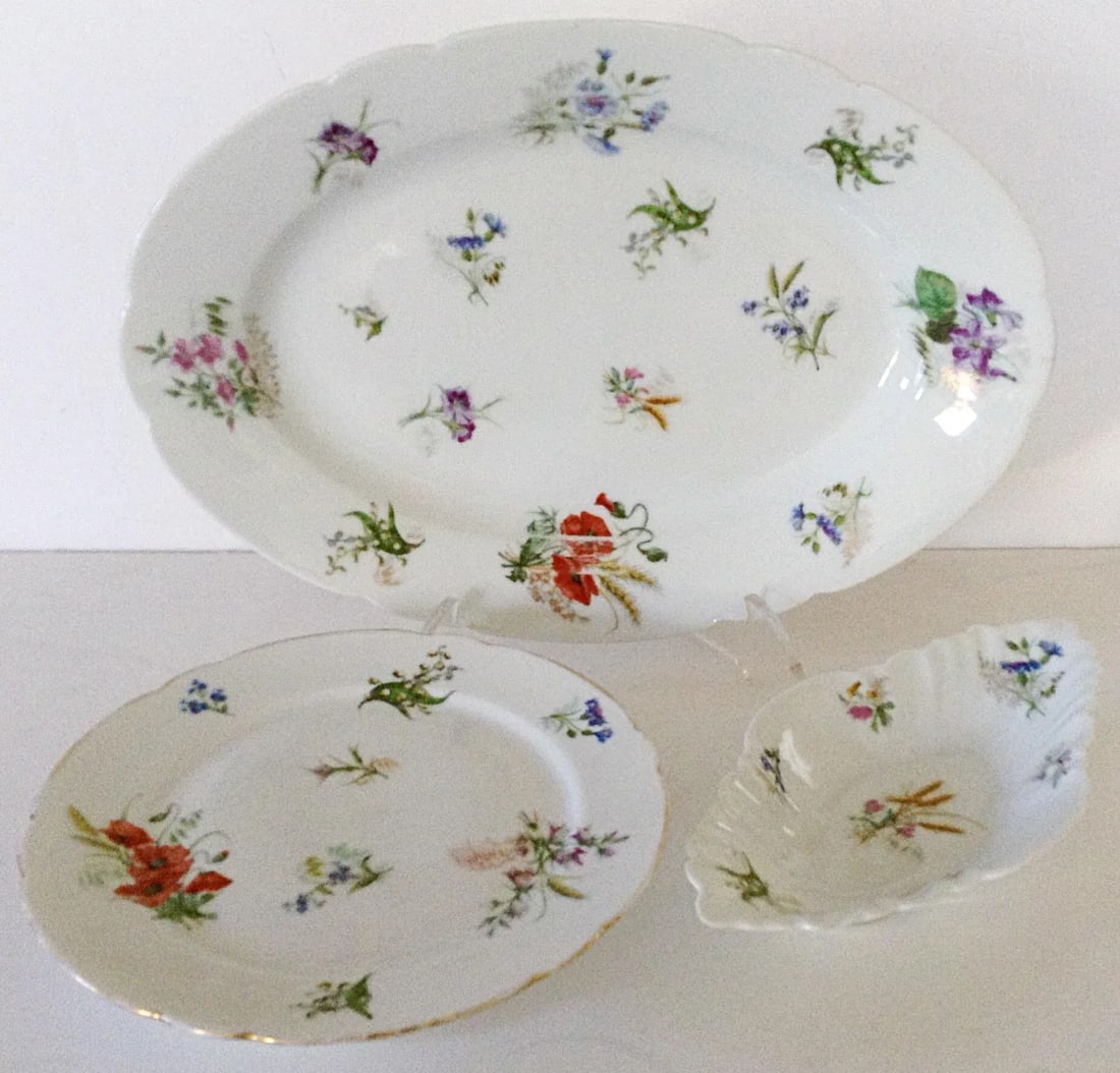 French Spring Wildflower Serving Pieces - Set of 3 - 2