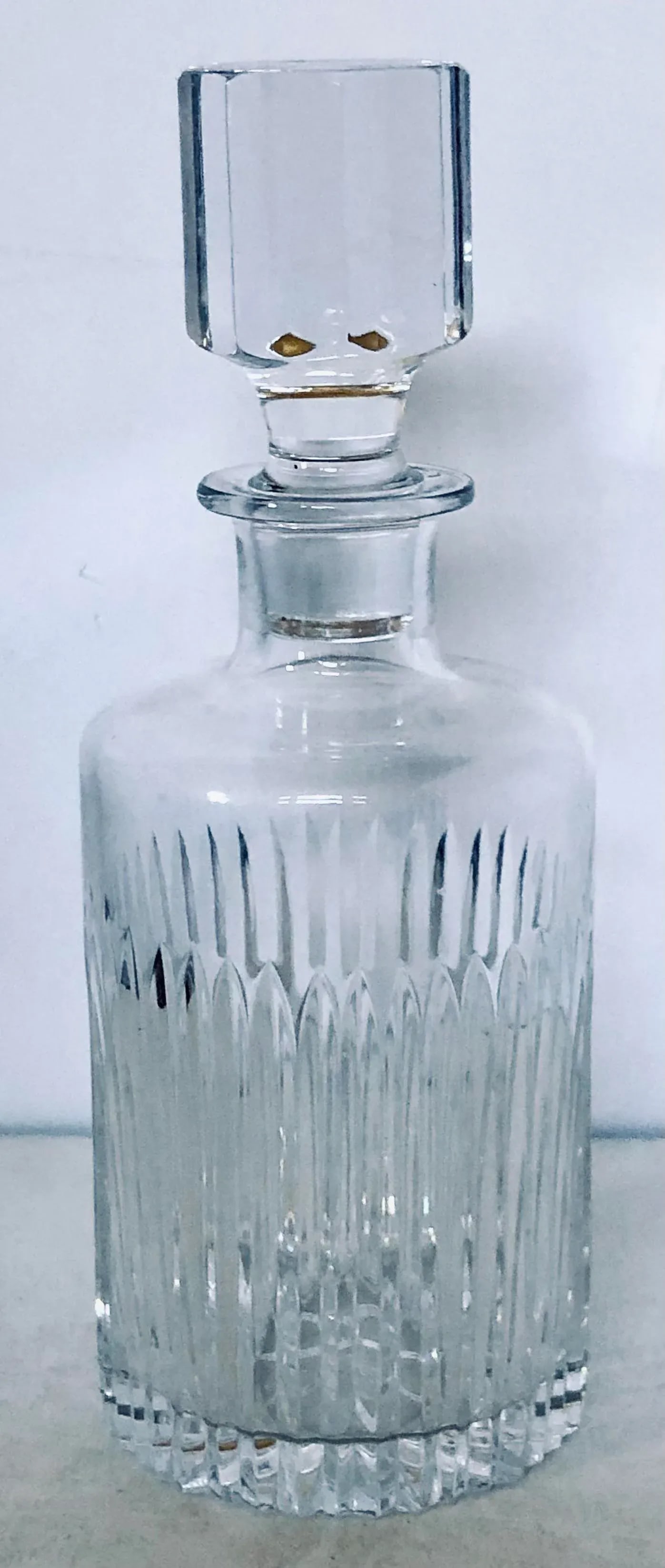 Mid Century Cut Crystal Liquor Decanter - 2