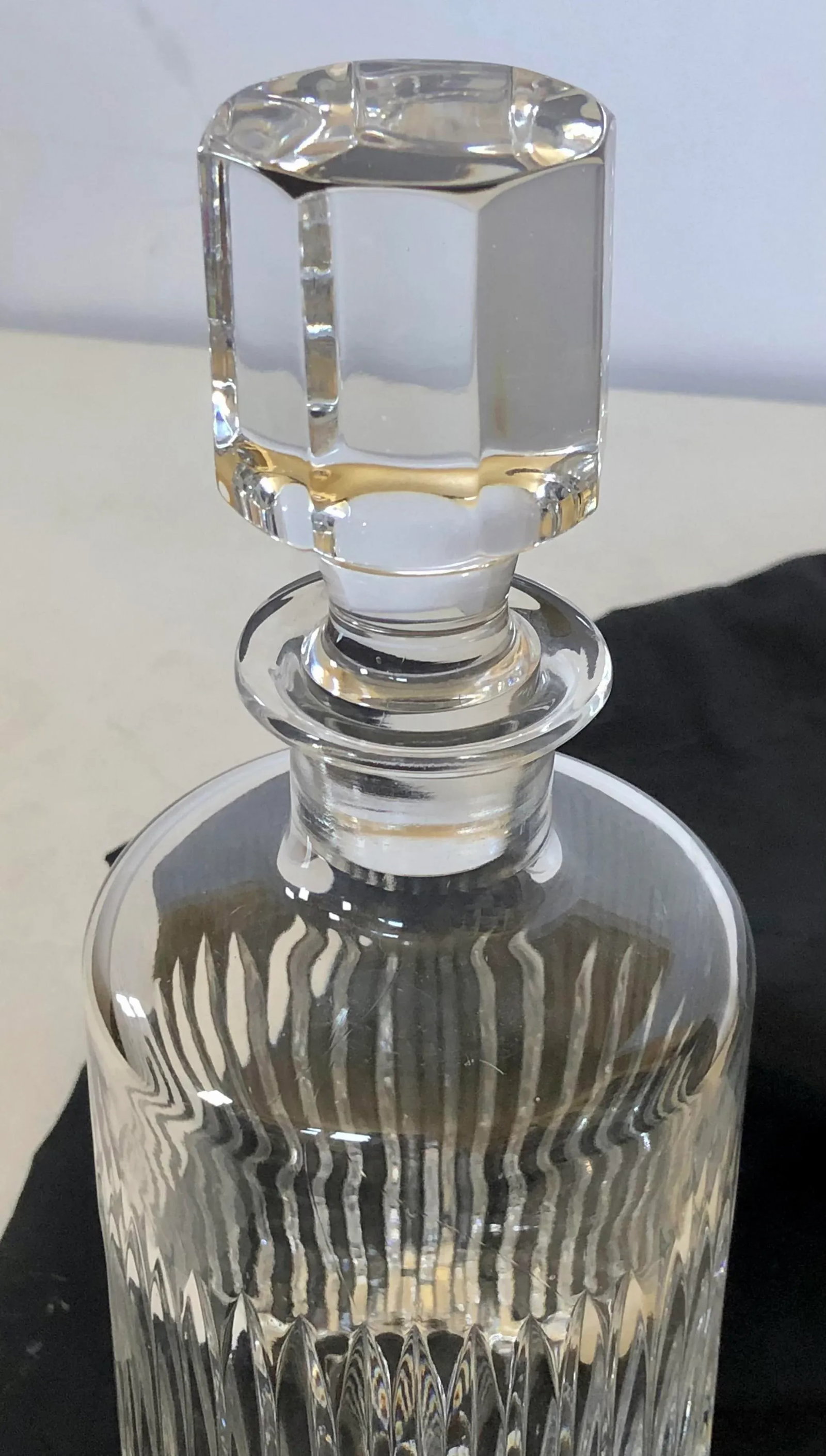 Mid Century Cut Crystal Liquor Decanter - 7