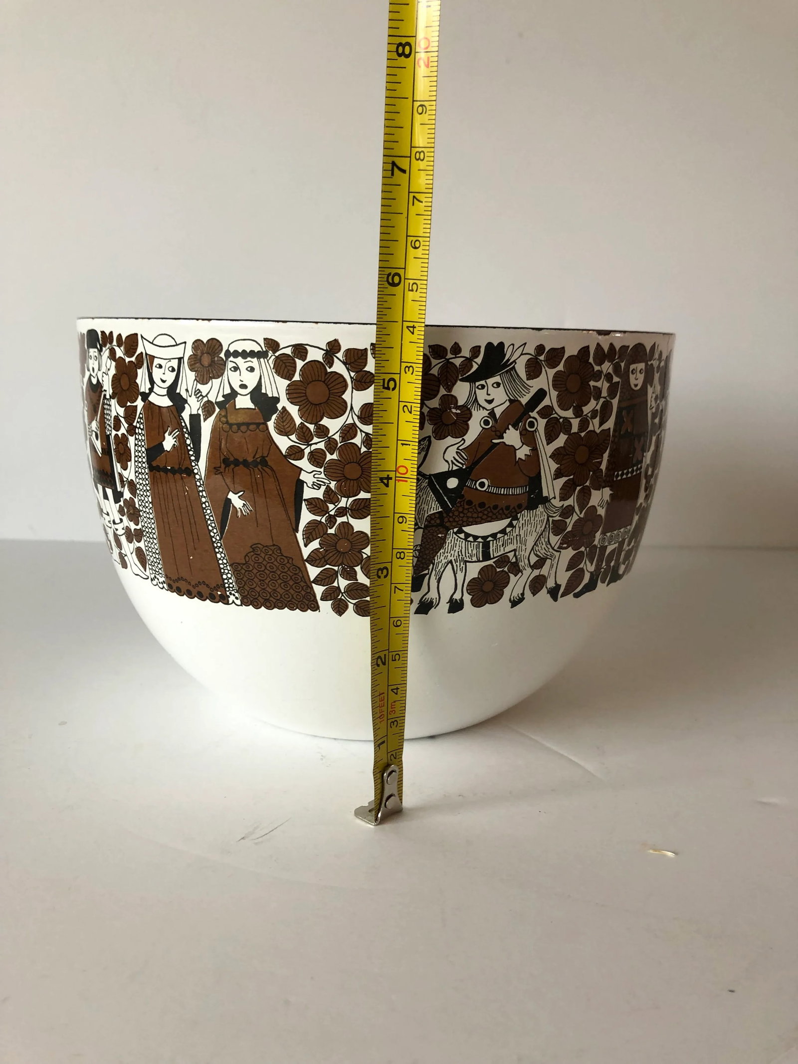 1960s Kaj Franck l Enamel Danish Modern Medieval Troubadour Bowl - 6