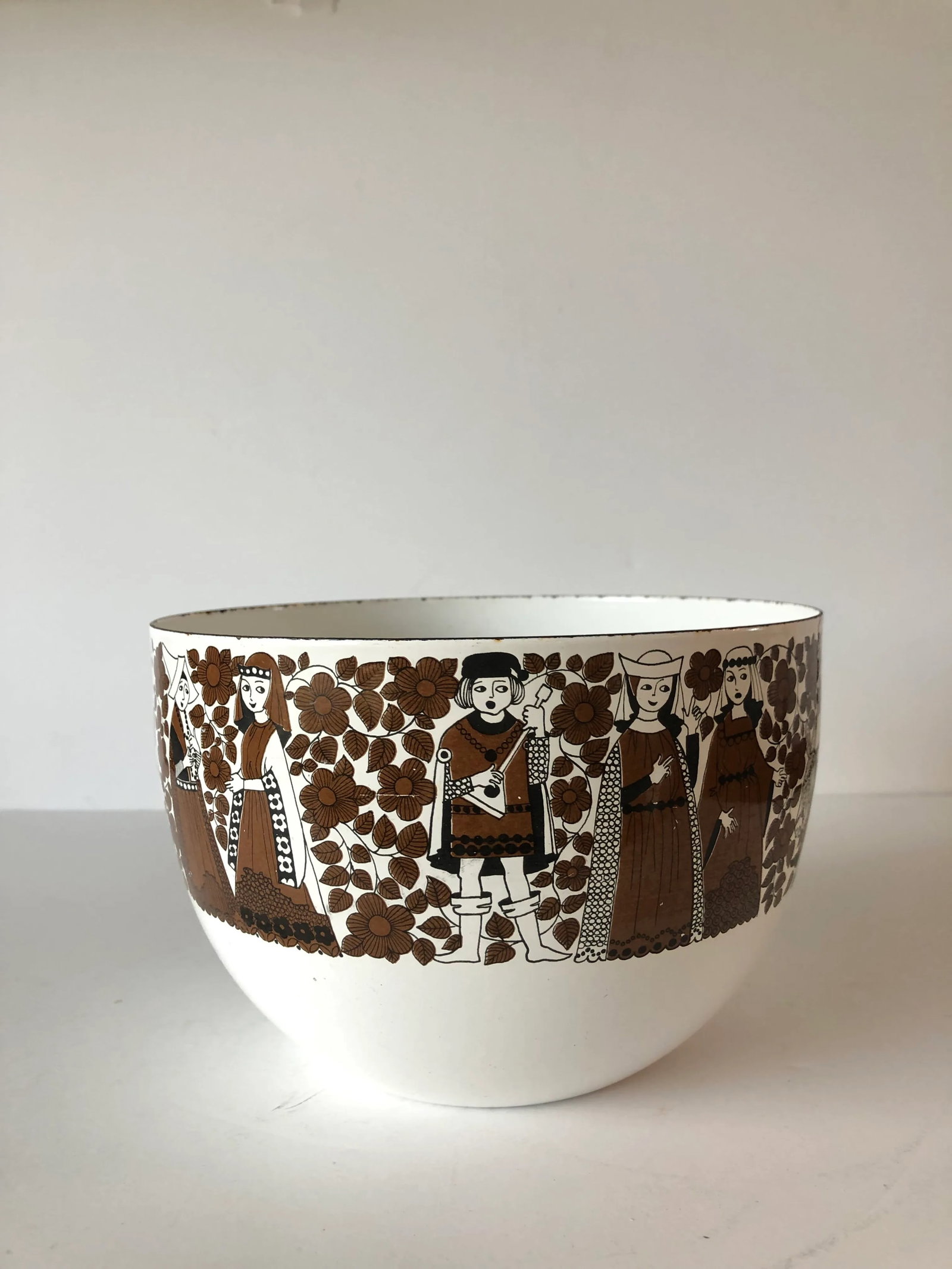 1960s Kaj Franck l Enamel Danish Modern Medieval Troubadour Bowl - 7