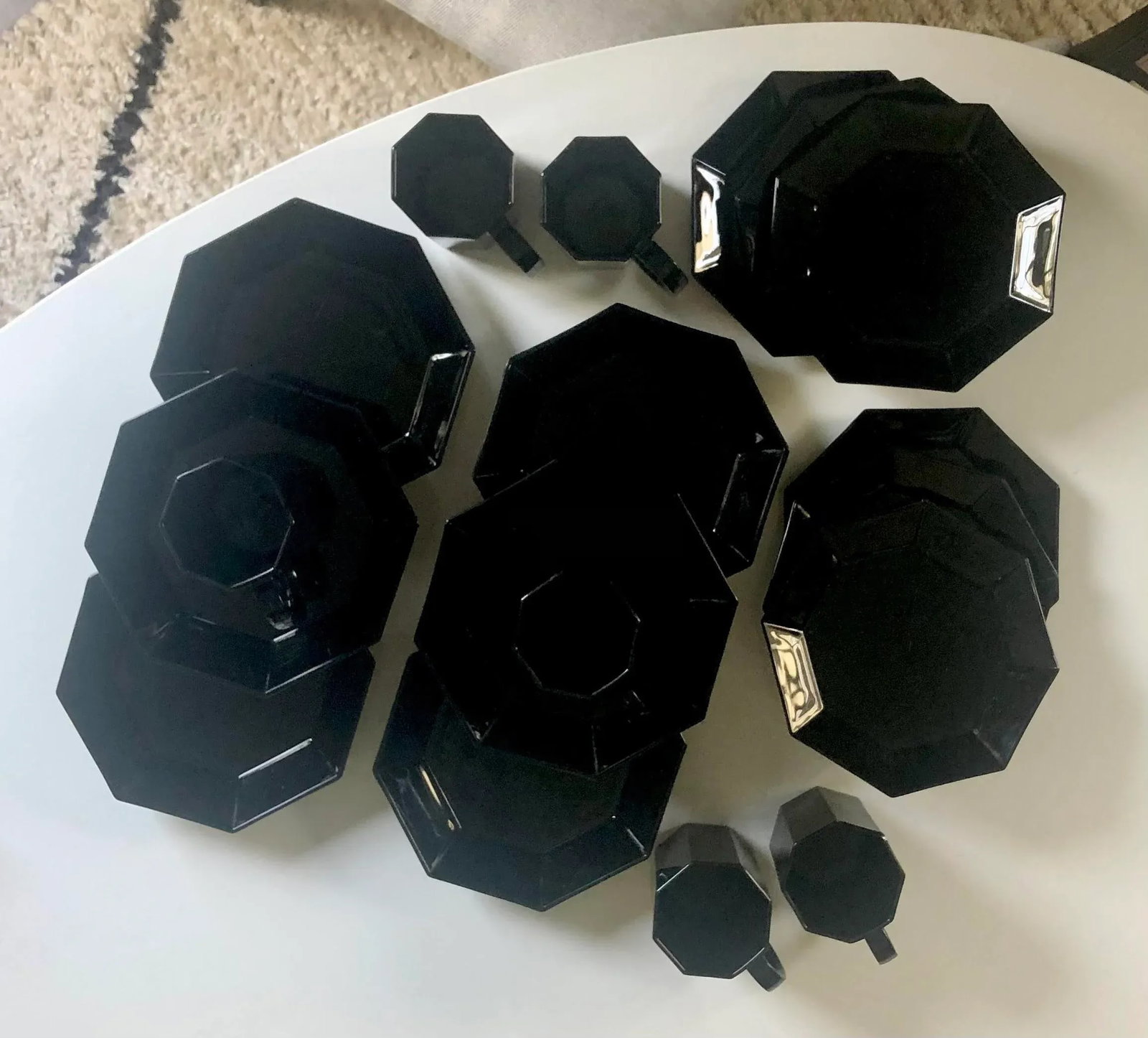1980s Arcoroc France "Octime" Place Setting for Six- 18 Pieces - 5