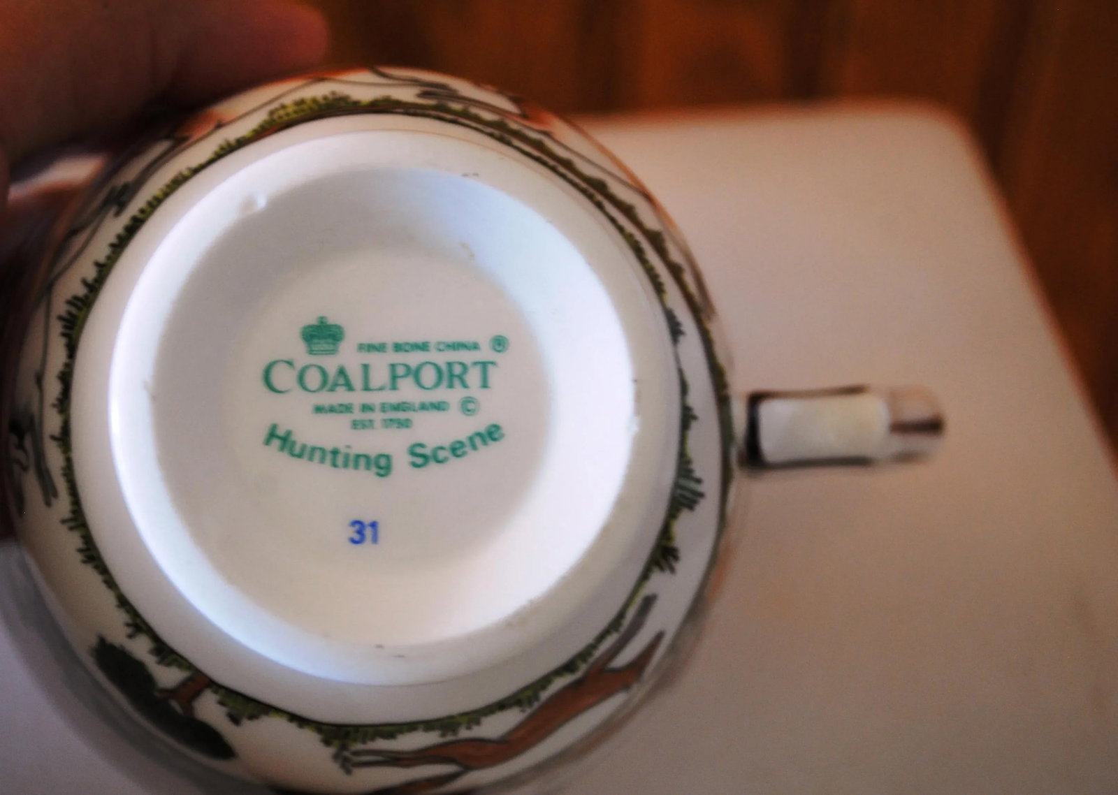 Mid 20th Century Coalport Hunting Scene Cup and Saucer Set- 2 Pieces - 4