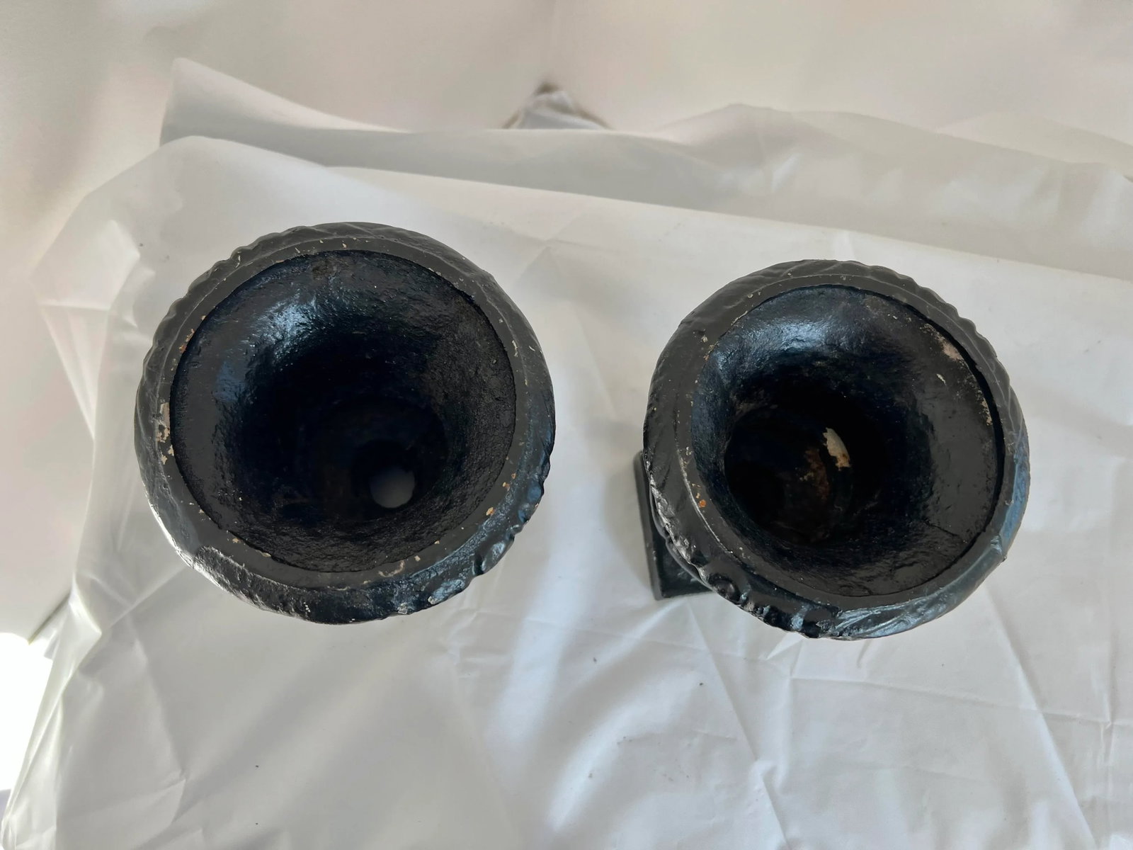 Late 20th Century Cast Iron Planters - a Pair - 4