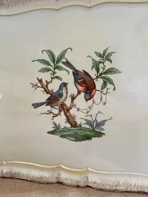 Early 20th Century Italian Birds Florentine Serving Tray - 2
