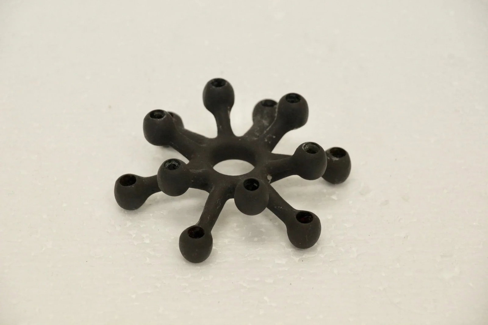 1960s Midcentury Modern Jens Quistgaard for Dansk Tiny Taper Holder Cast Iron Spider Candleholder - 5