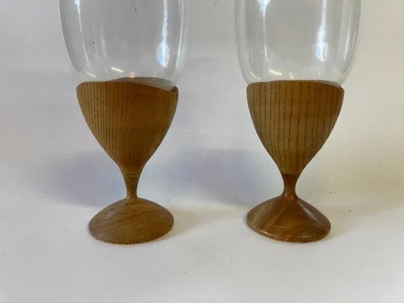 Pair of Danish Mid Century Hurricane Candle Holders - 5