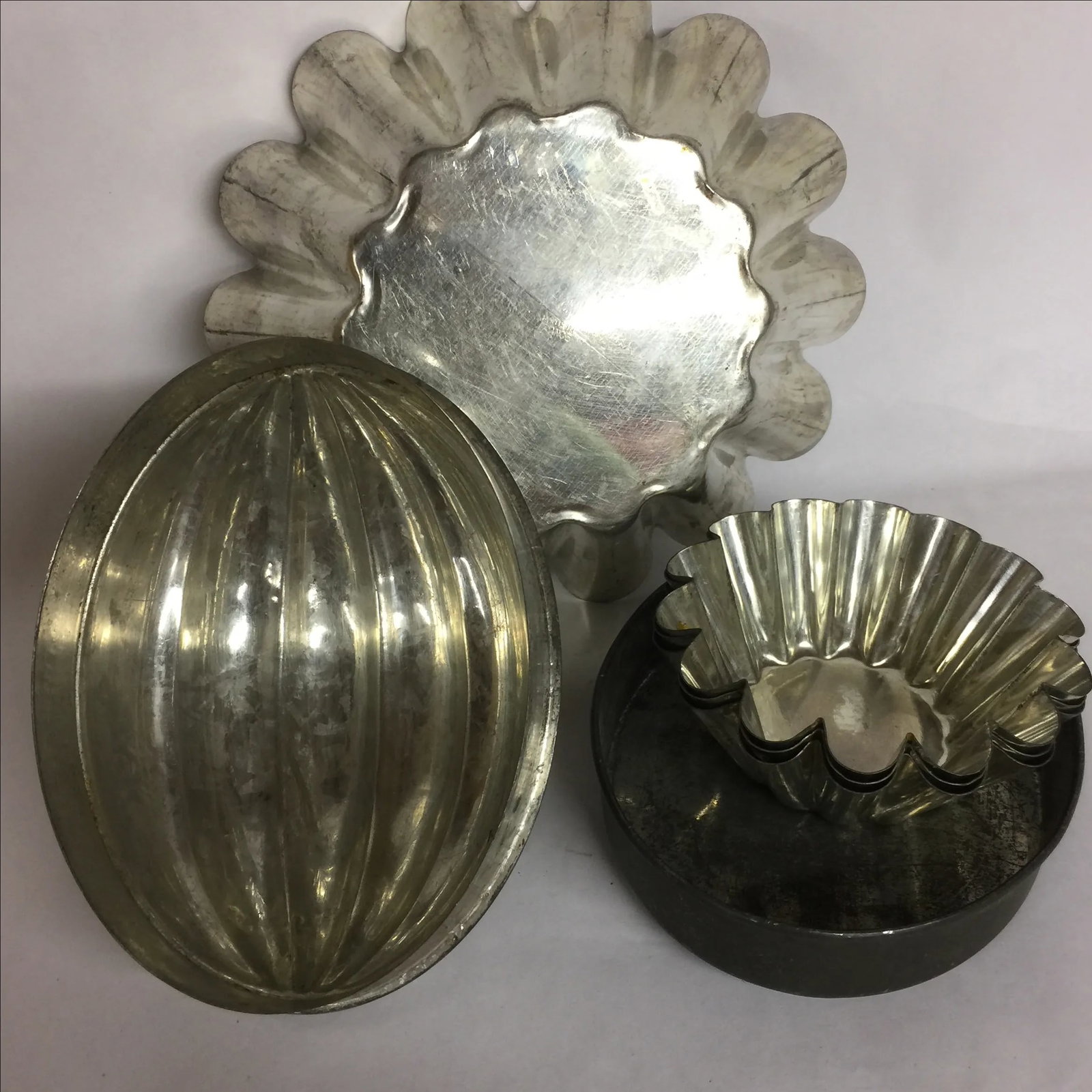 French Fluted Pudding Pans Set - 5 - 9