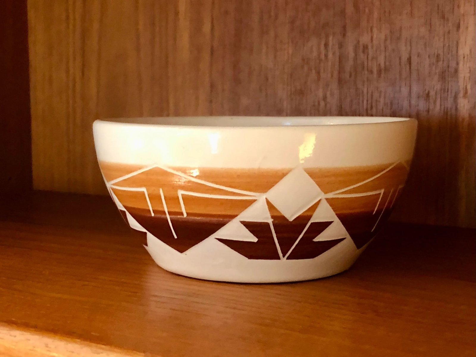 Vintage Sioux Native American Studio Pottery Bowl Signed and Numbered Kate DisMounts - 13