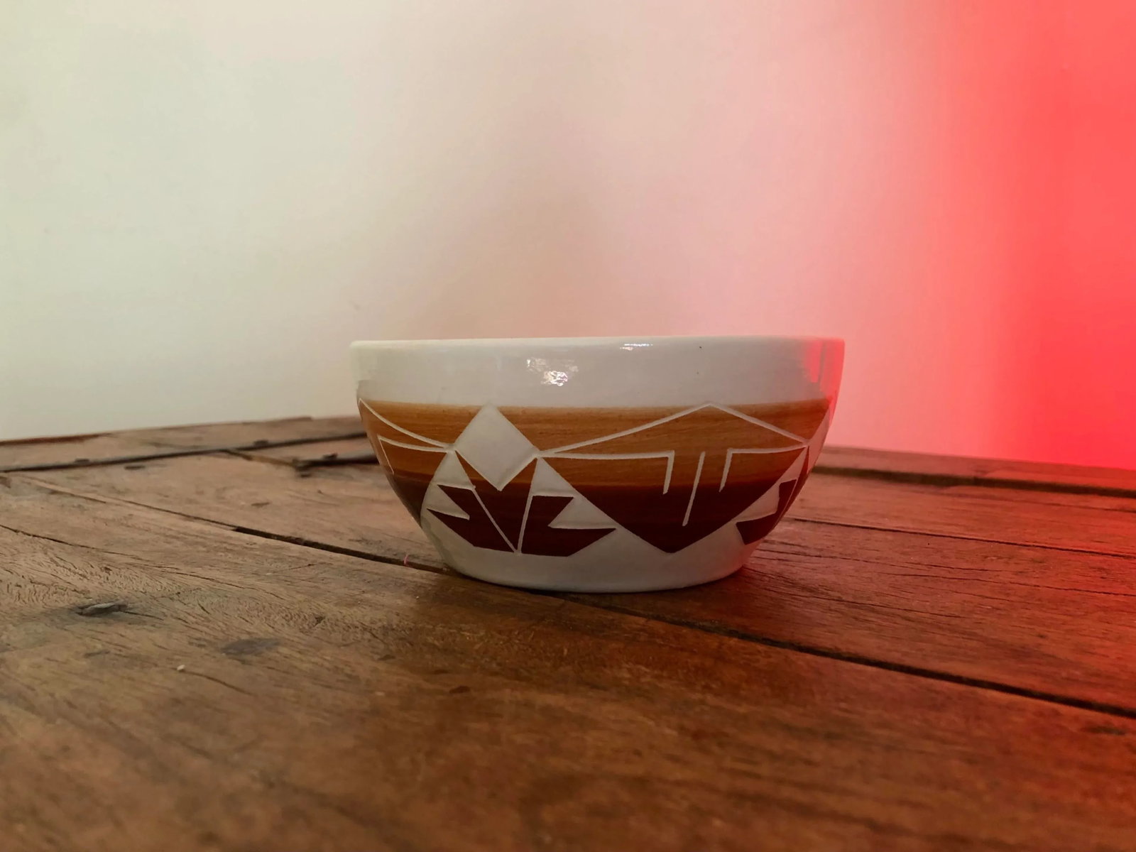 Vintage Sioux Native American Studio Pottery Bowl Signed and Numbered Kate DisMounts - 4
