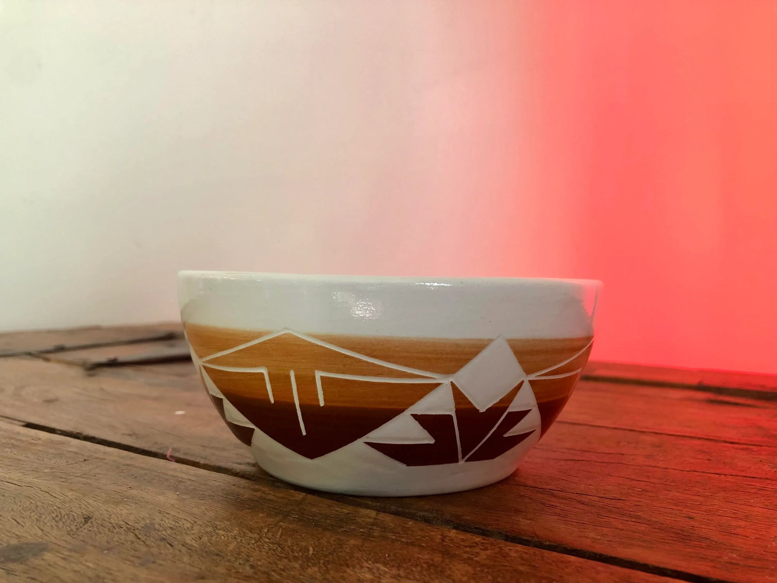 Vintage Sioux Native American Studio Pottery Bowl Signed and Numbered Kate DisMounts - 5