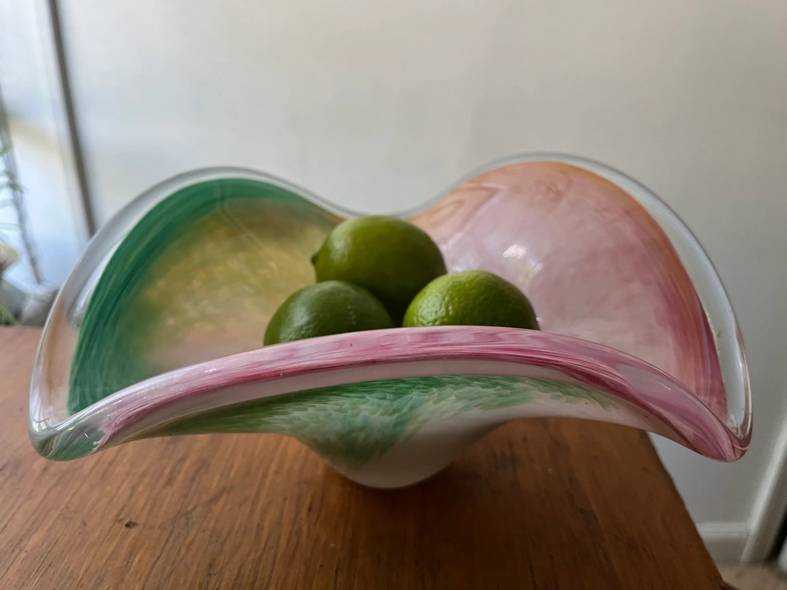 60s Italian Postmodern Murano Style Blown Glass Fruit Bowl - 3