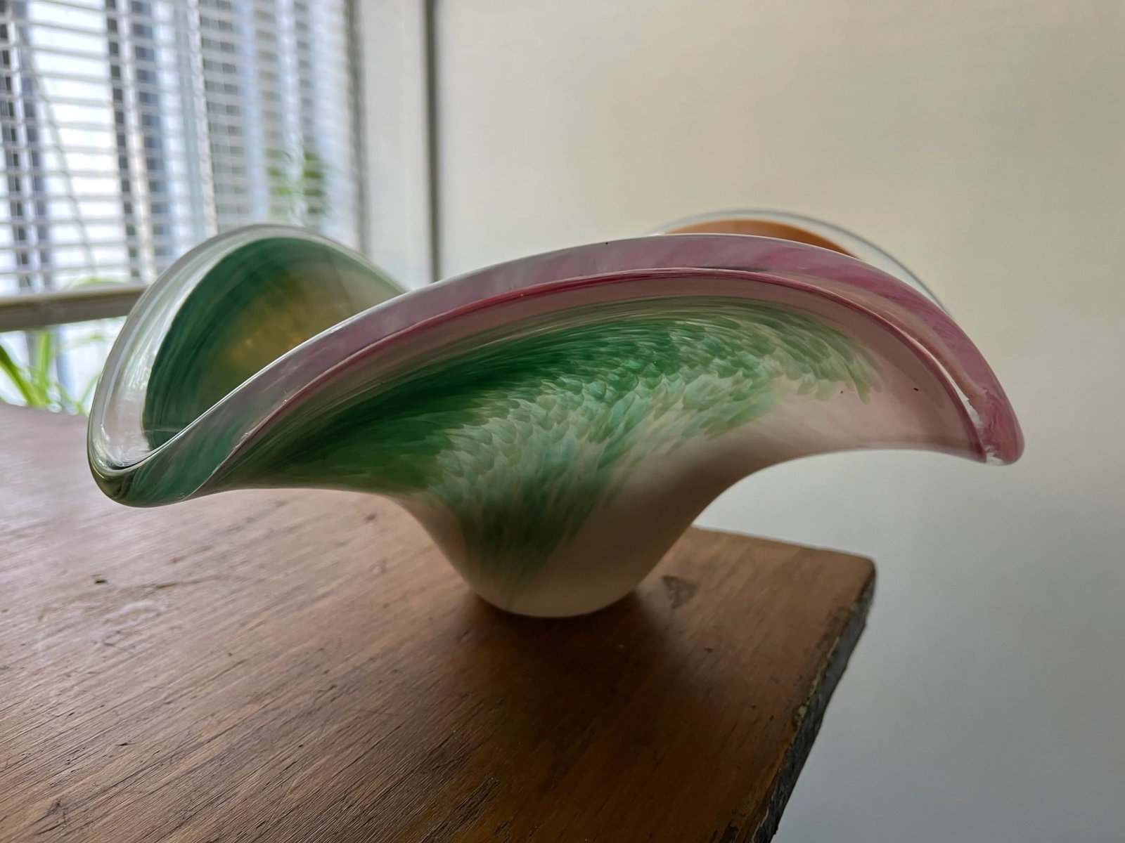 60s Italian Postmodern Murano Style Blown Glass Fruit Bowl - 5