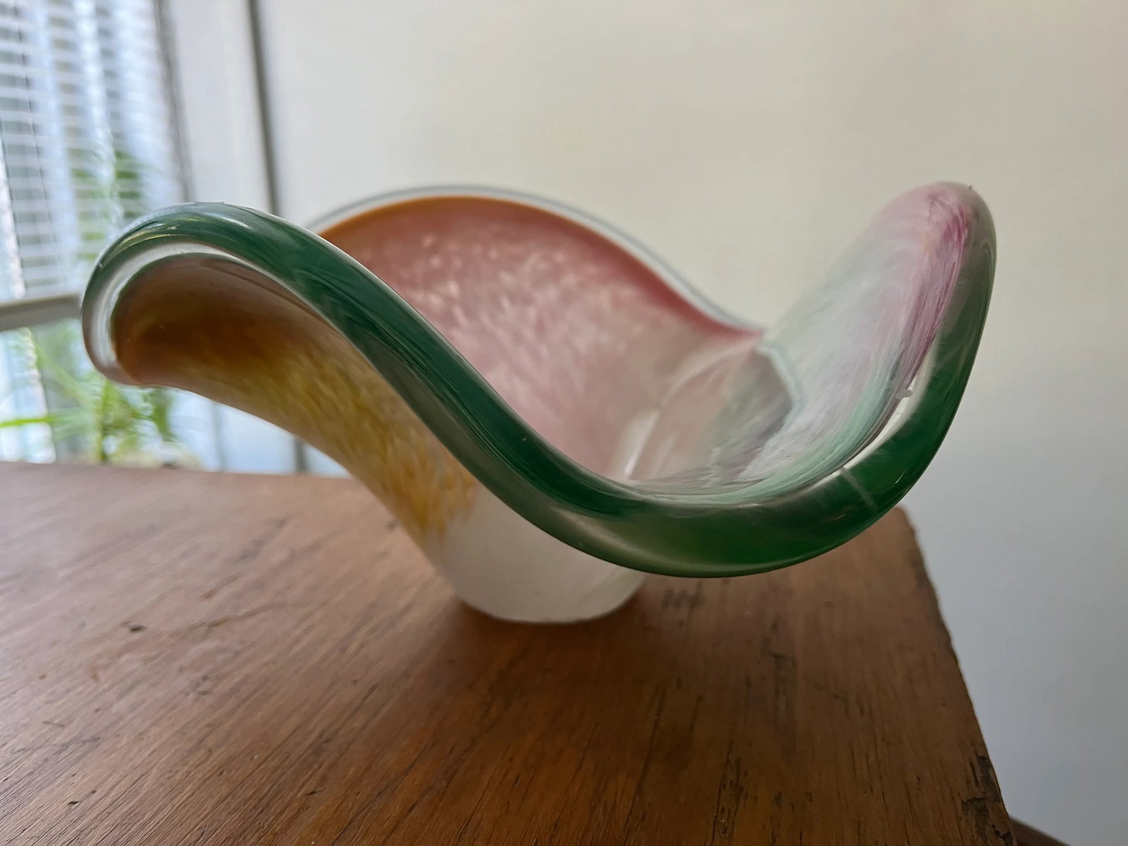 60s Italian Postmodern Murano Style Blown Glass Fruit Bowl - 6