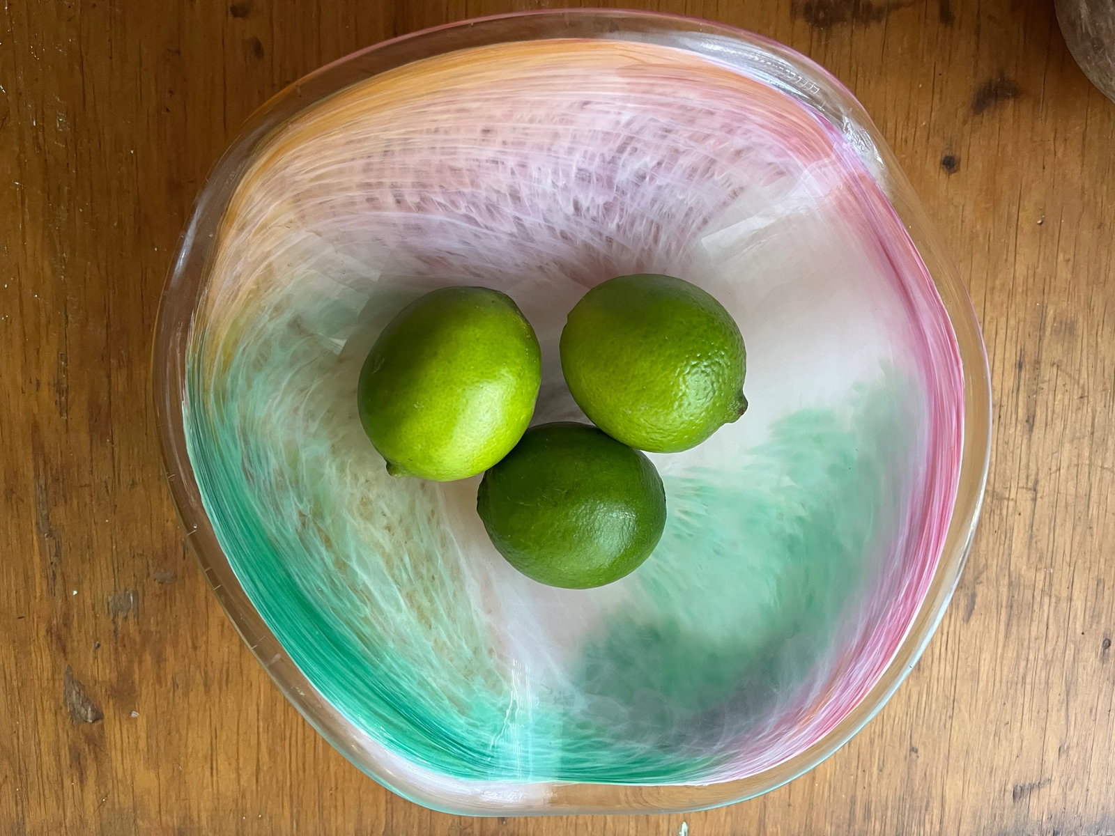 60s Italian Postmodern Murano Style Blown Glass Fruit Bowl - 9
