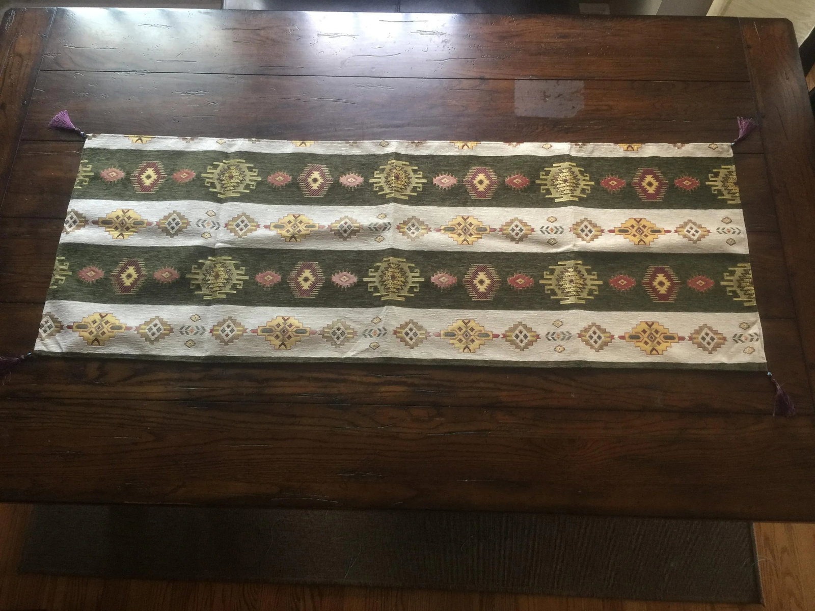Authentic Turkish Kilim Motif 54"x 18.5"Table Runner - 2