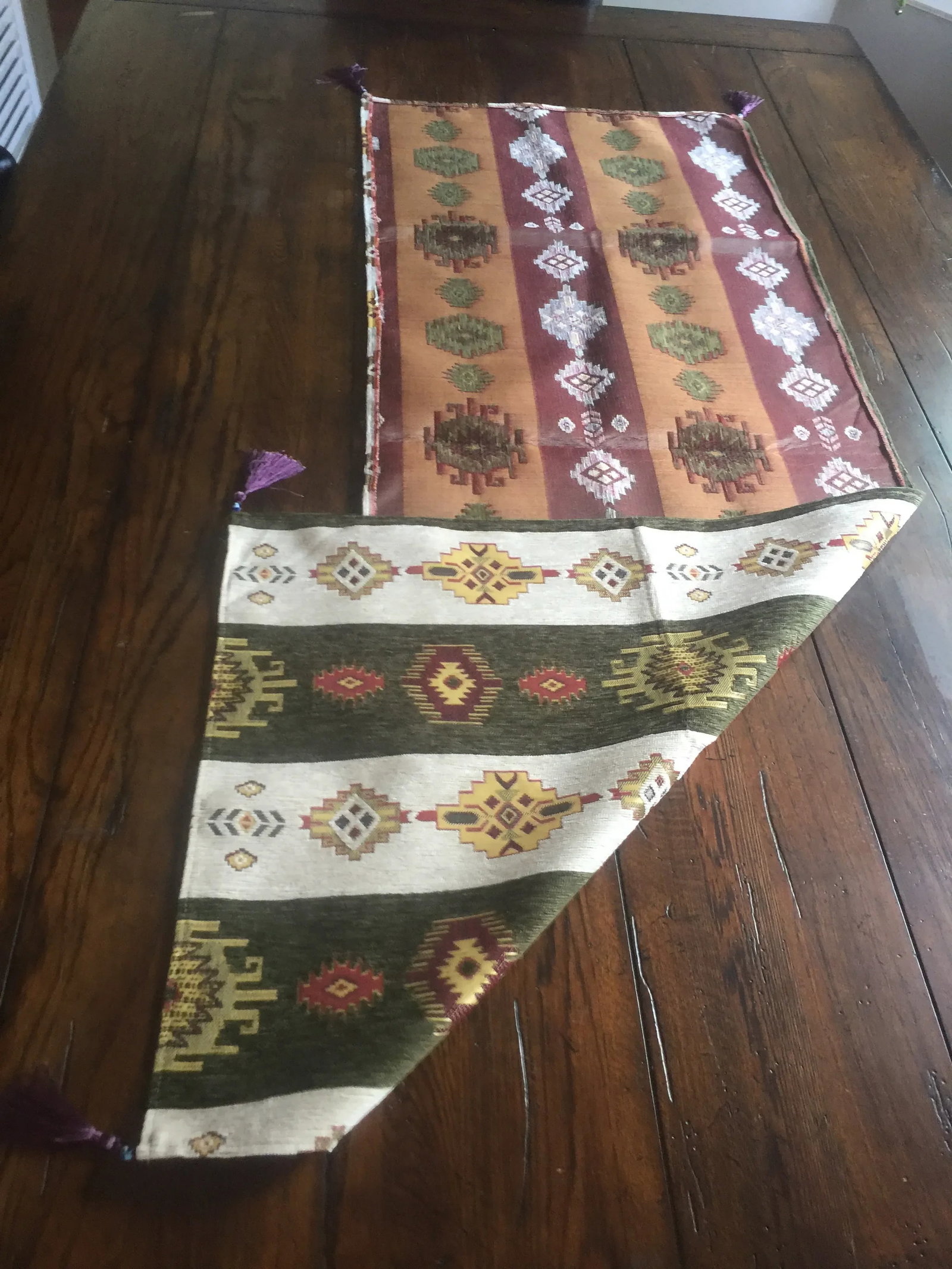 Authentic Turkish Kilim Motif 54"x 18.5"Table Runner - 5