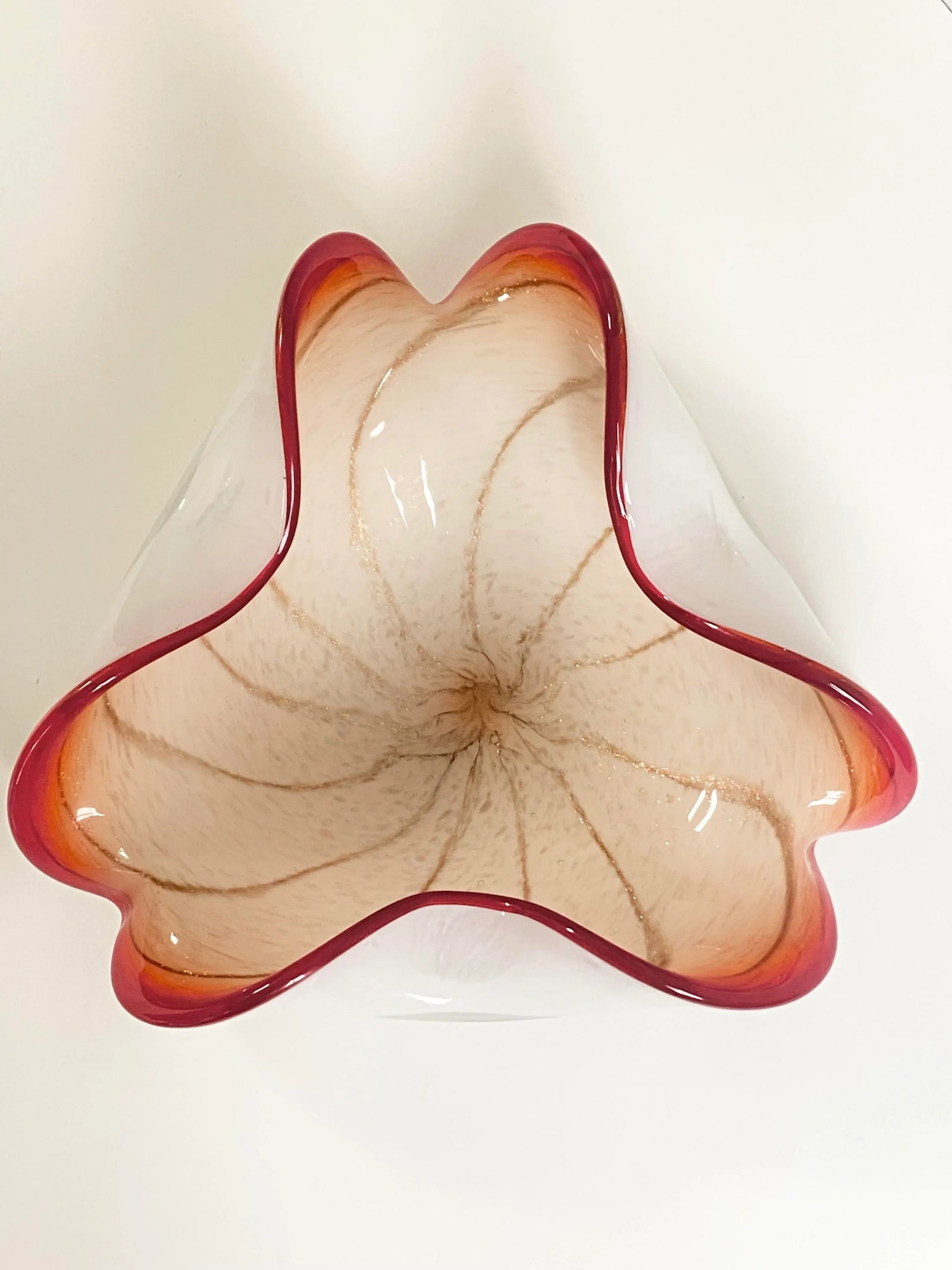 1960s Murano Attributed "Circus Tent" Glass Bowl Alfredo Barbini Style - 2