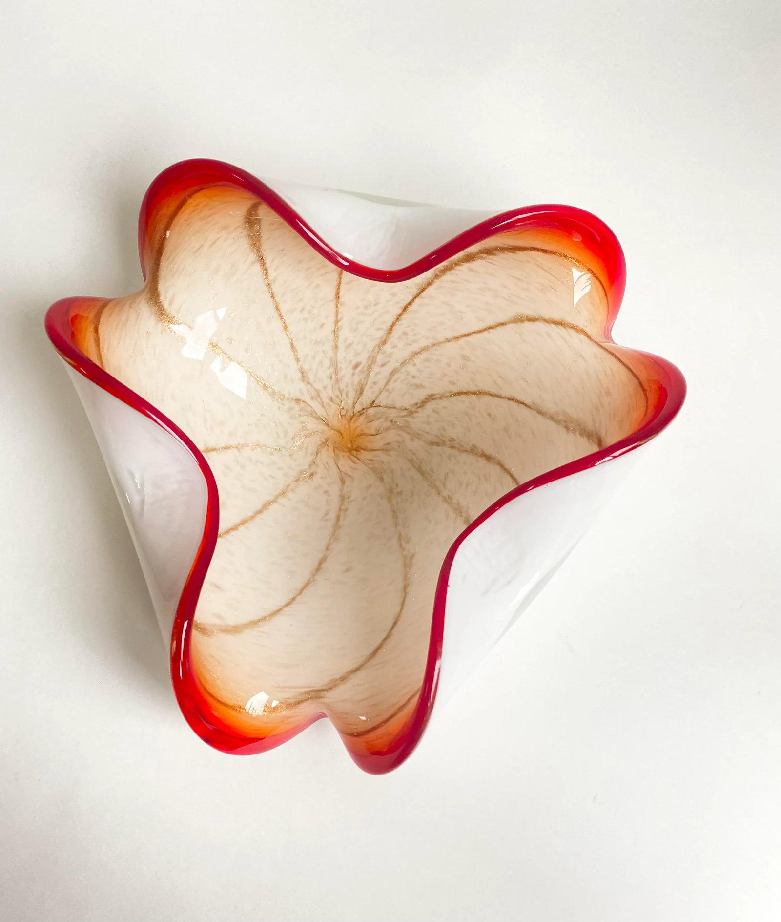 1960s Murano Attributed "Circus Tent" Glass Bowl Alfredo Barbini Style - 9
