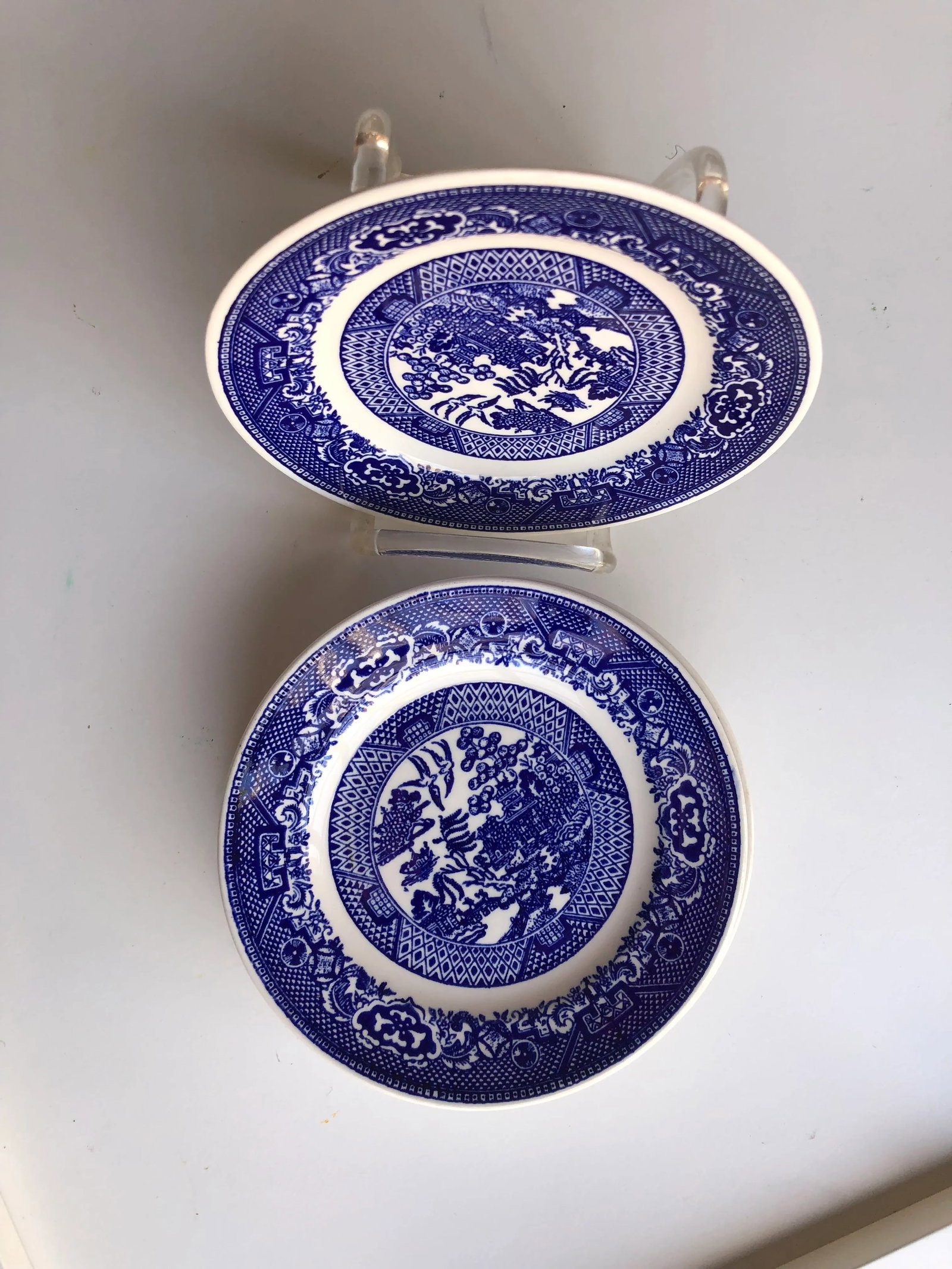 Vintage Willow Ware by Royal China "Blue Willow" Pattern Bread/Dessert Plates- Set of 6 - 3