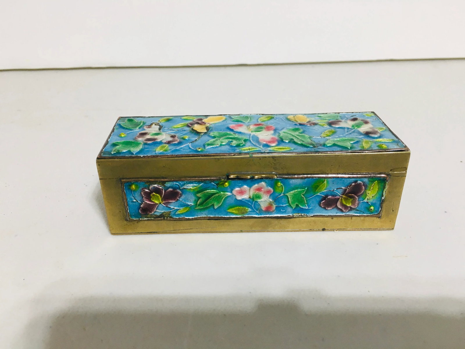 Antique Chinese Enamel Stamp Box - 5