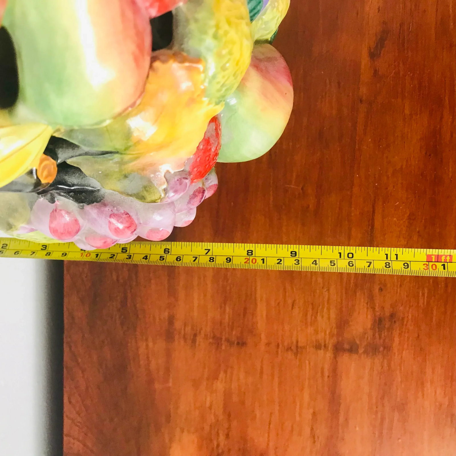 Extra Large Vintage Italian Pottery Fruit Topiary Centerpiece - 4