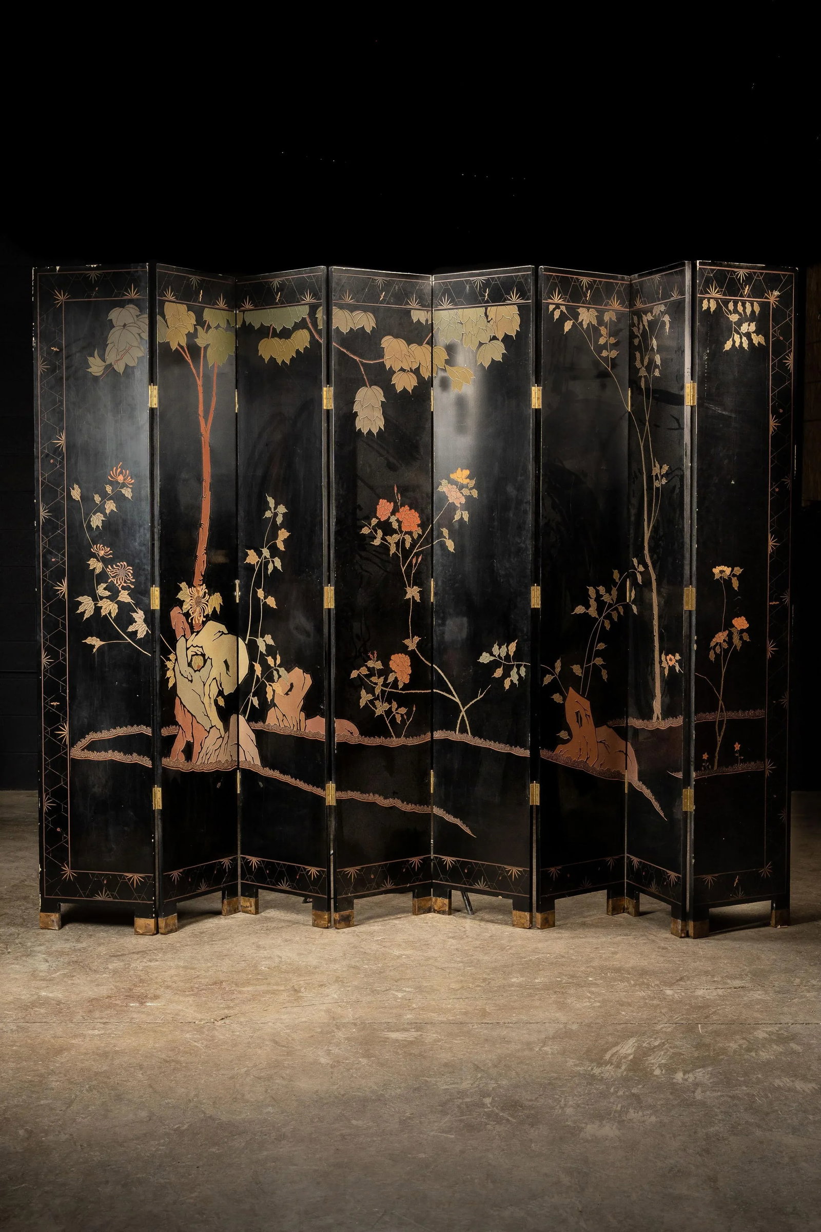 1940s Vintage Chinese Coromandel Screen - 2