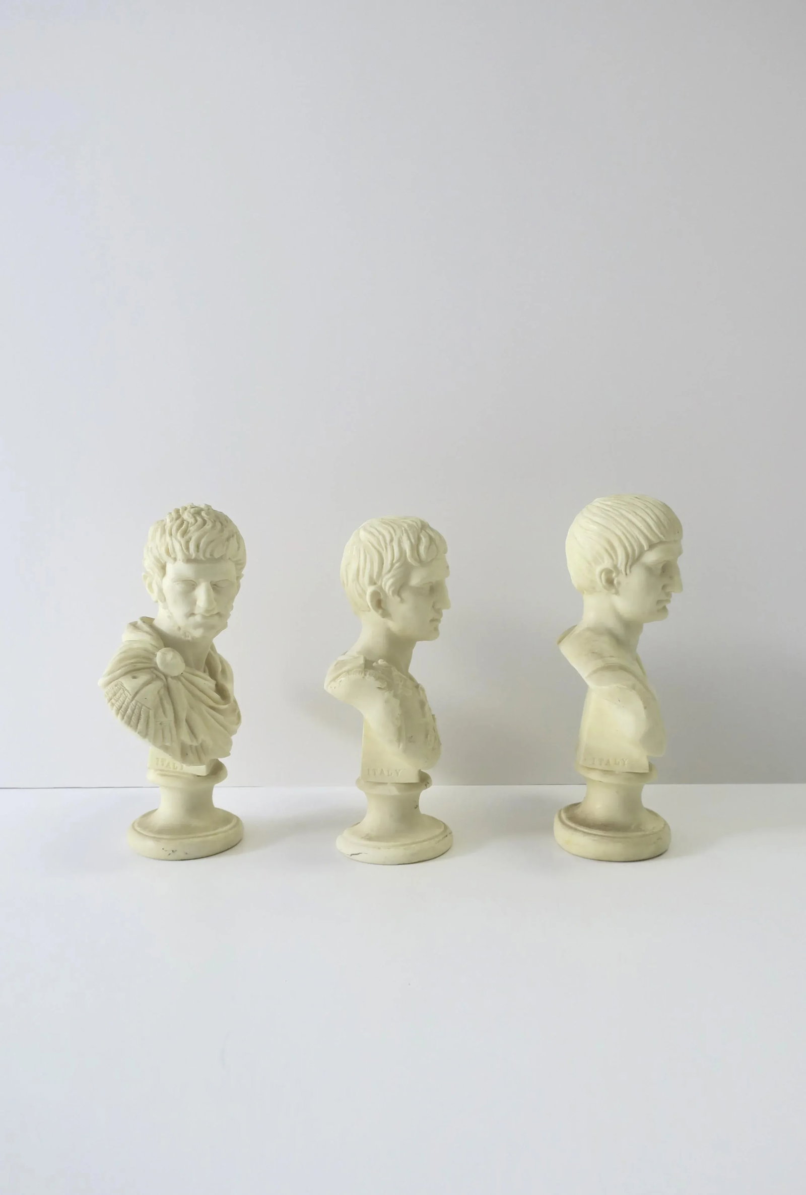 Italian Male Bust Sculptures, Set of 3 - 10