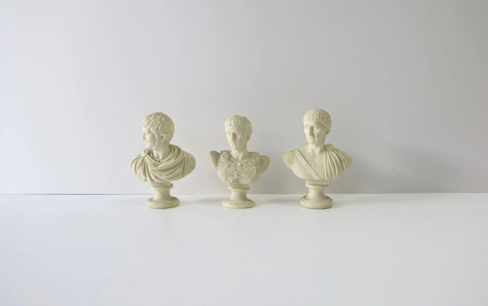 Italian Male Bust Sculptures, Set of 3 - 4