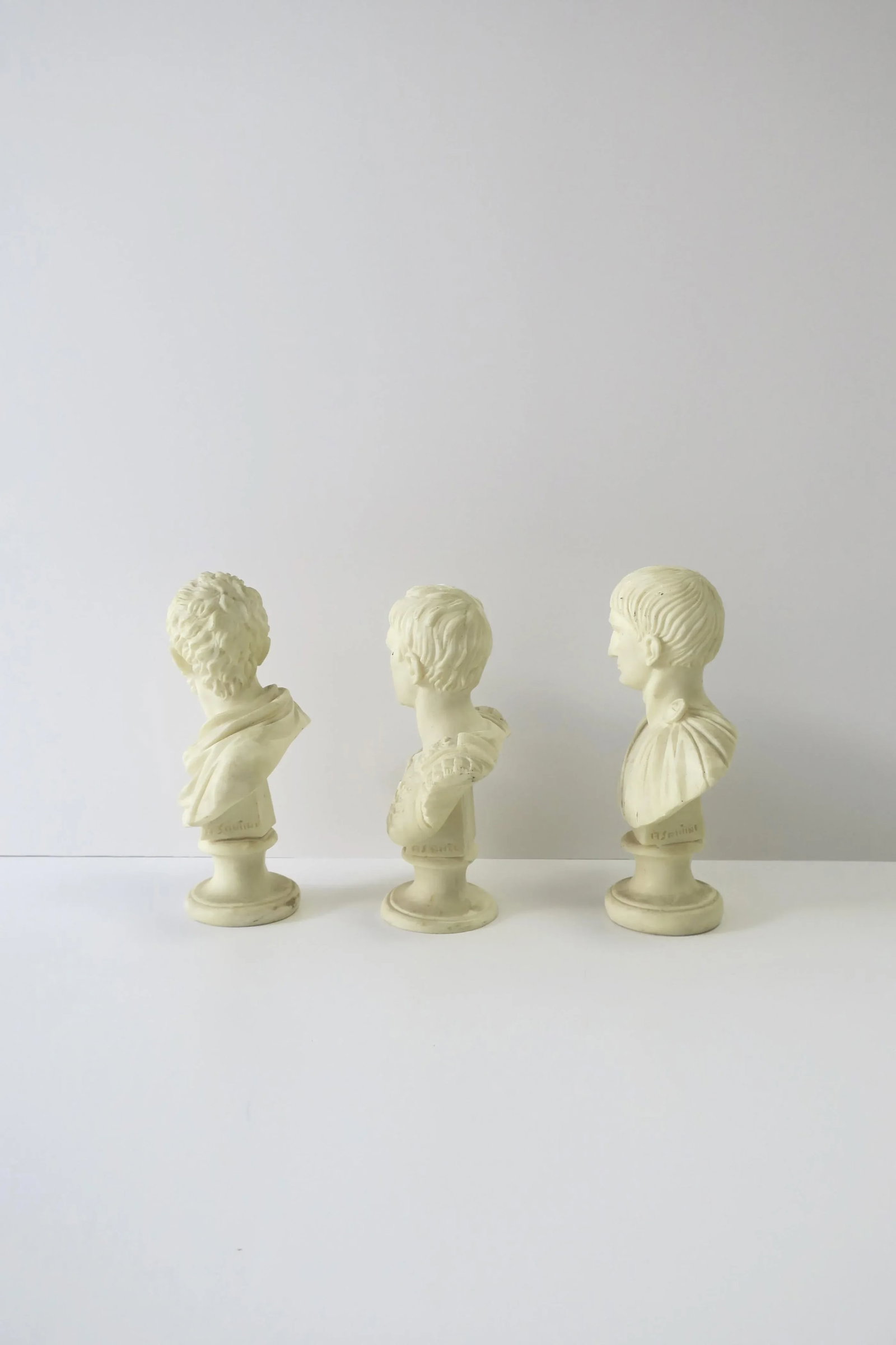 Italian Male Bust Sculptures, Set of 3 - 8
