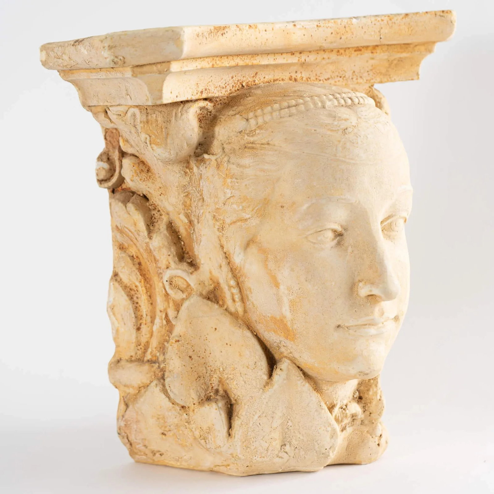 Vintage Goddess Plaster Wall Shelf - 2