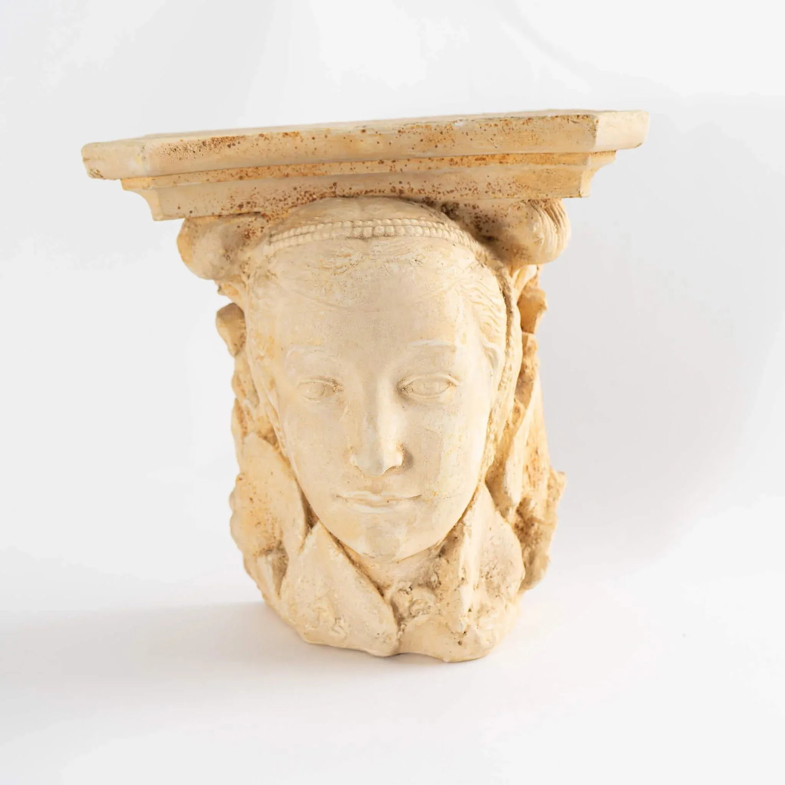 Vintage Goddess Plaster Wall Shelf - 3